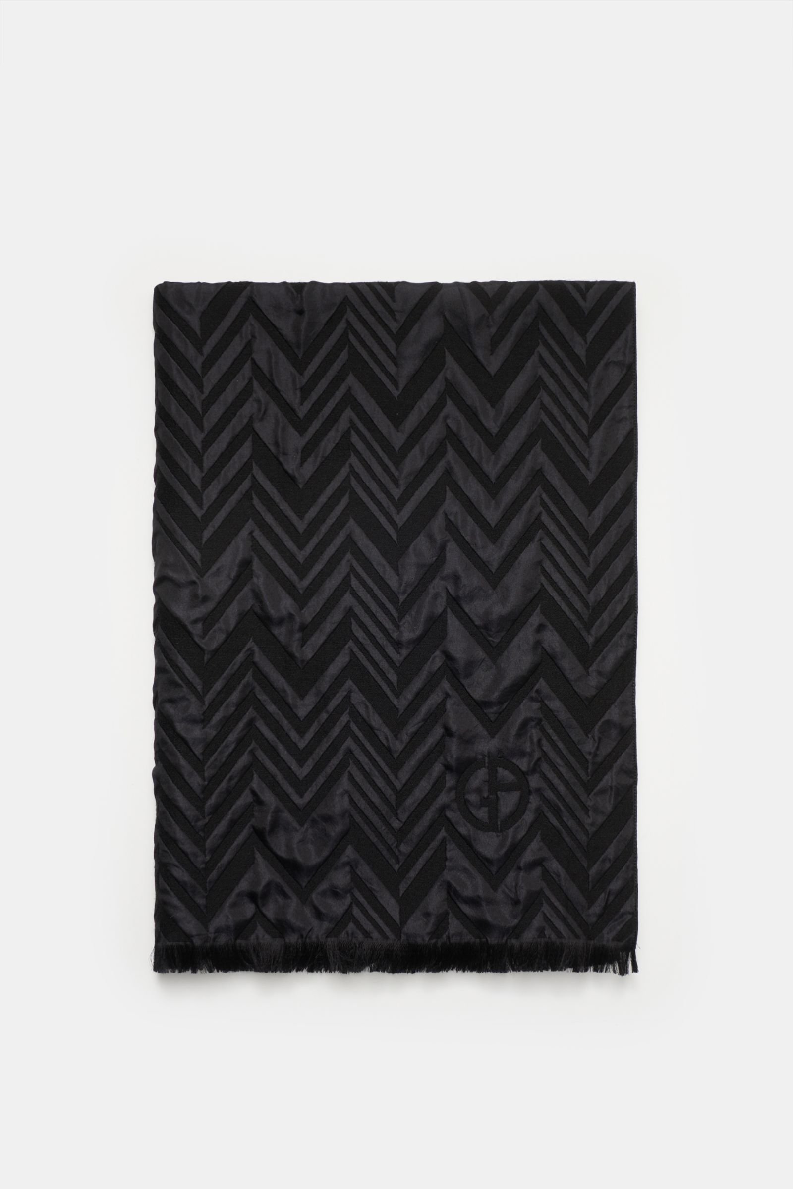 Scarf black patterned