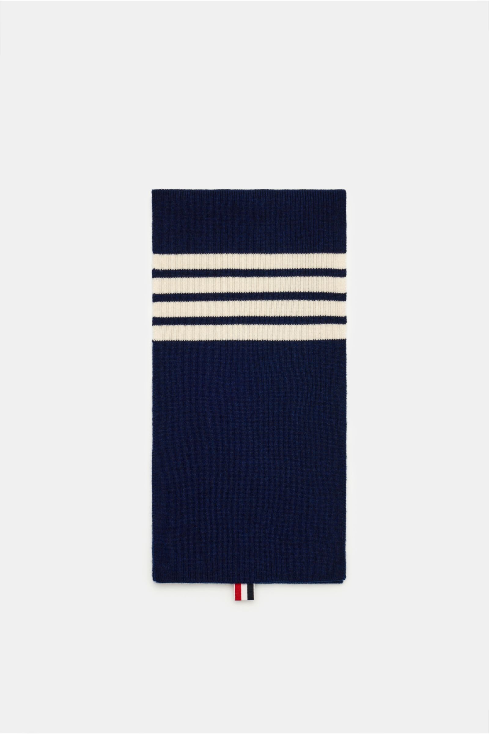 Cashmere scarf 'Full Needle Rib Scarf' navy