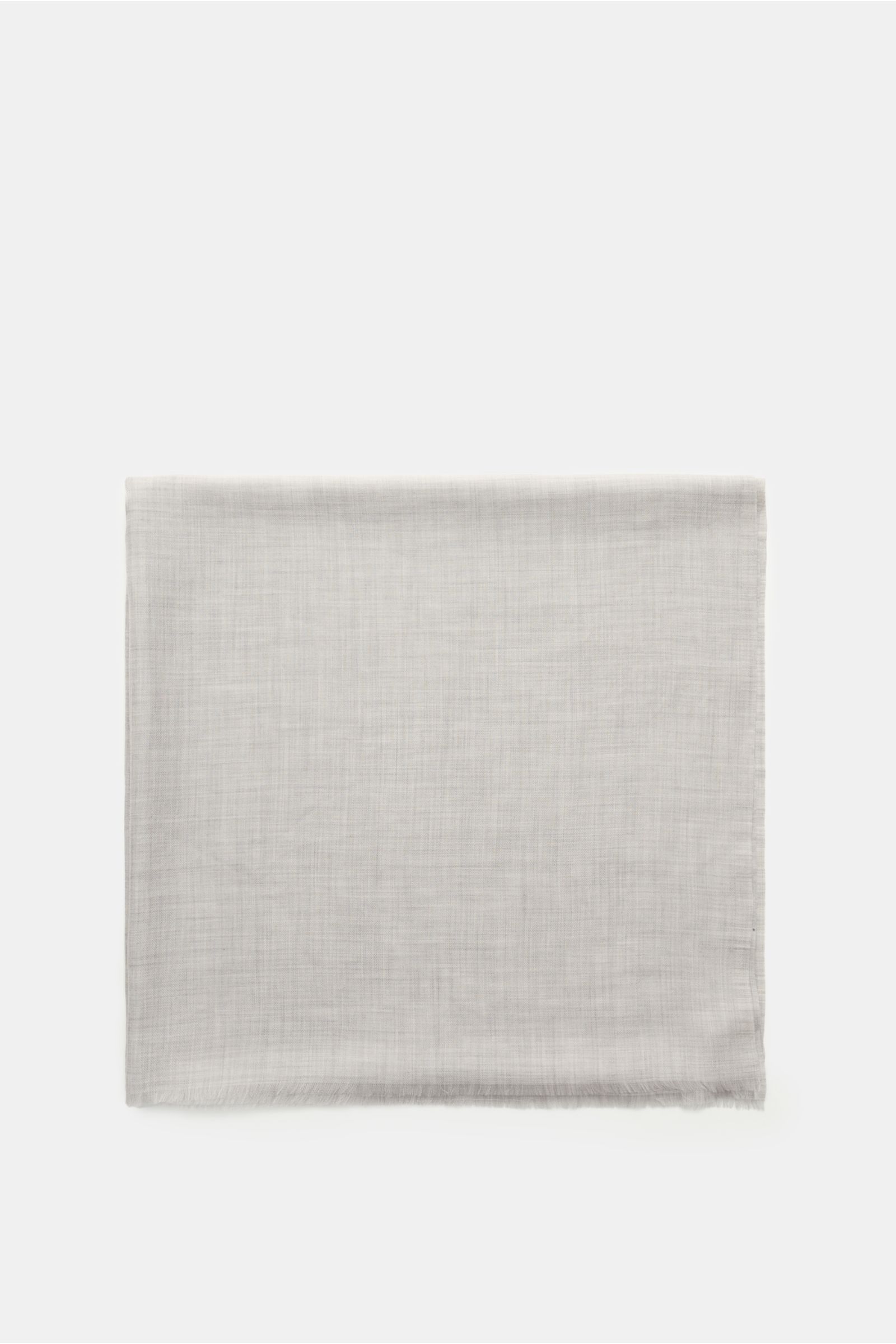 Fedeli Cashmere scarf light grey mottled