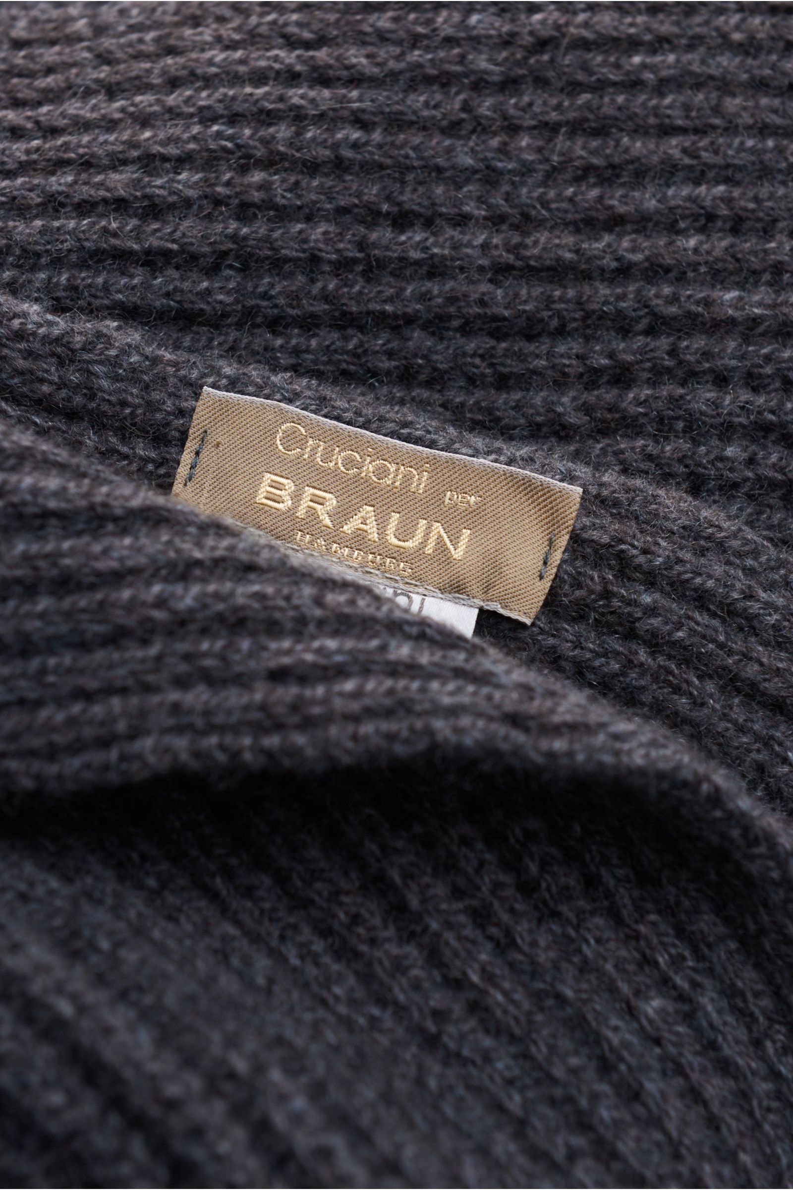Cruciani Cashmere Schal dunkelgrau meliert