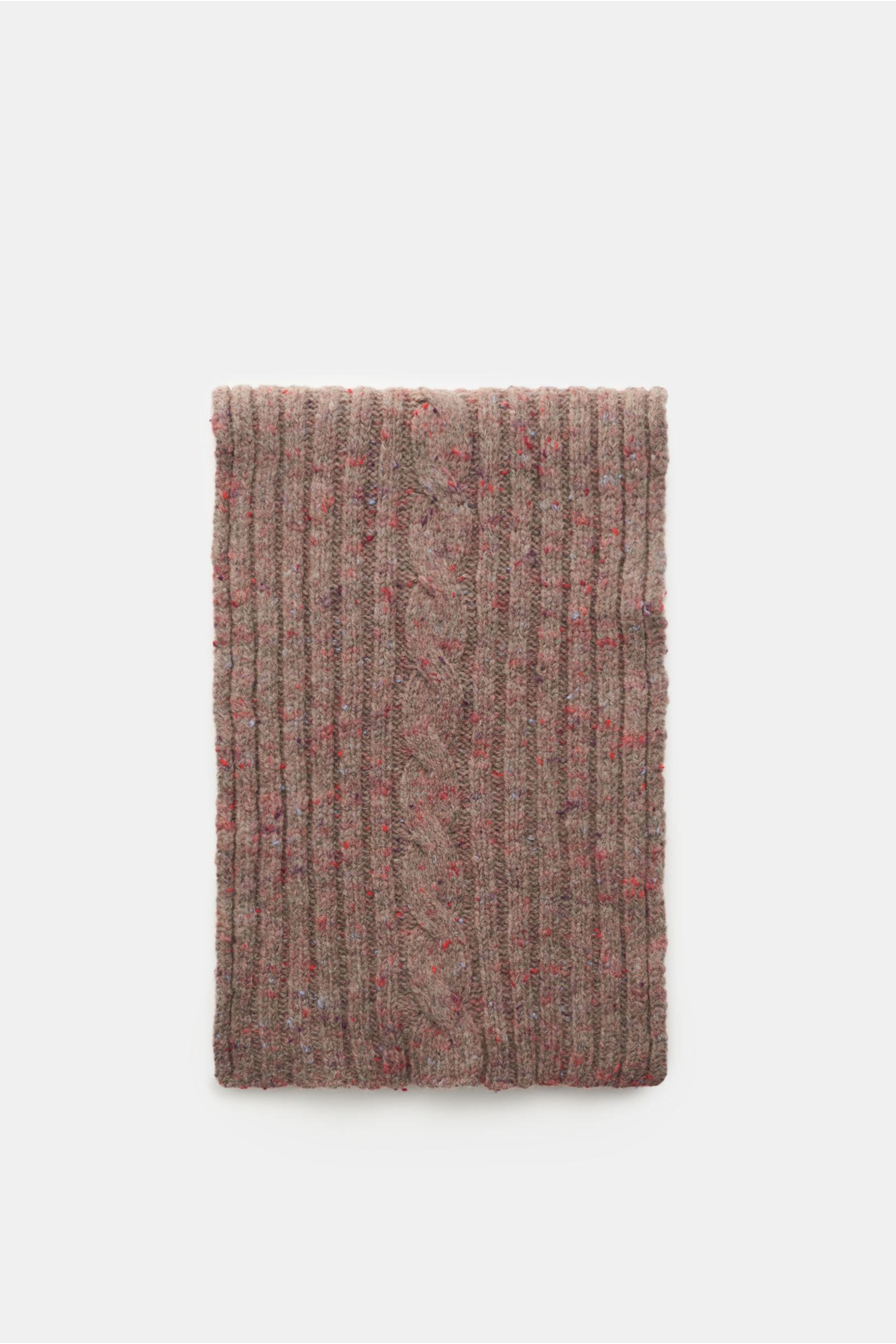 04651/ A trip in a bag Scarf taupe/red mottled