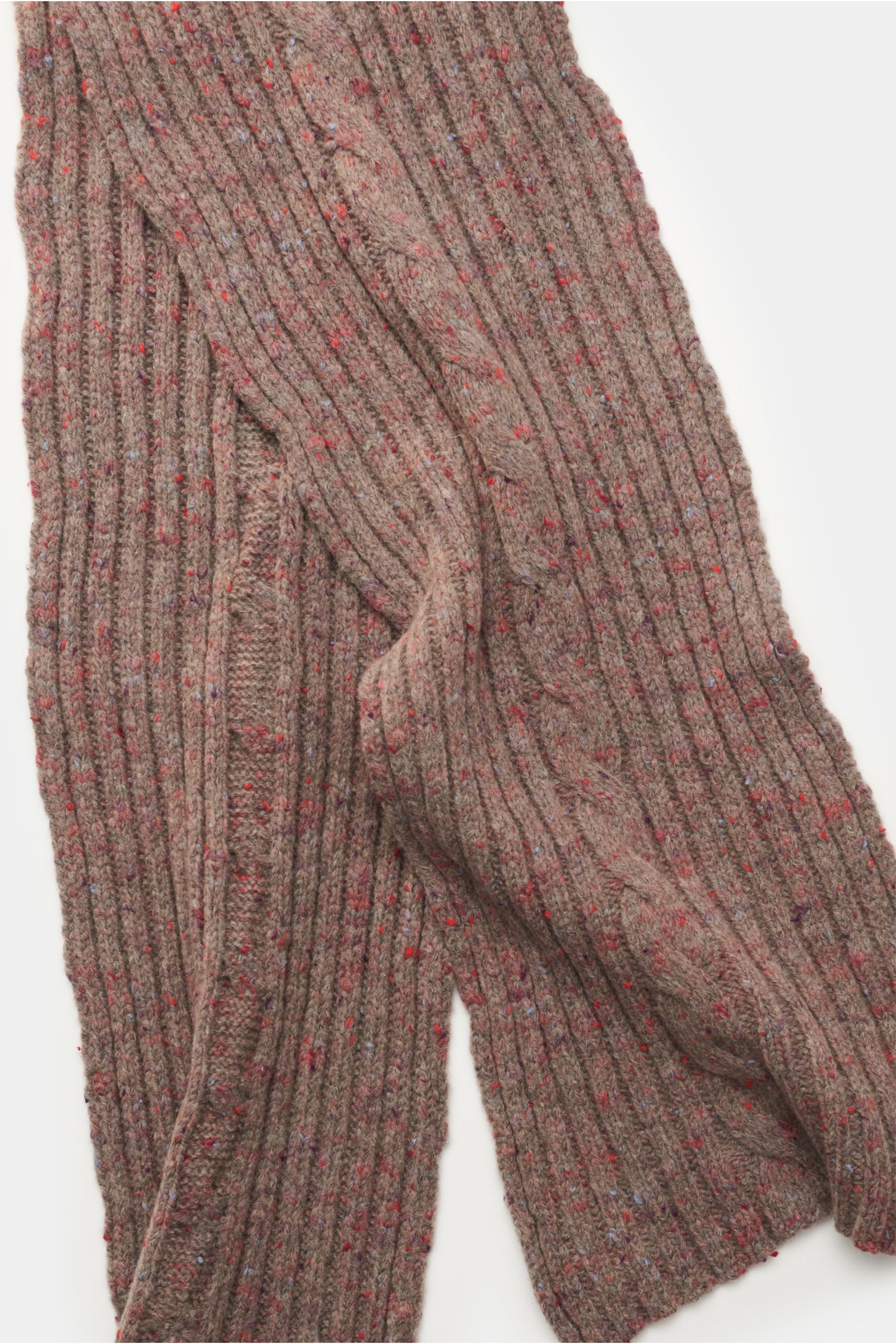 04651/ A trip in a bag Scarf taupe/red mottled