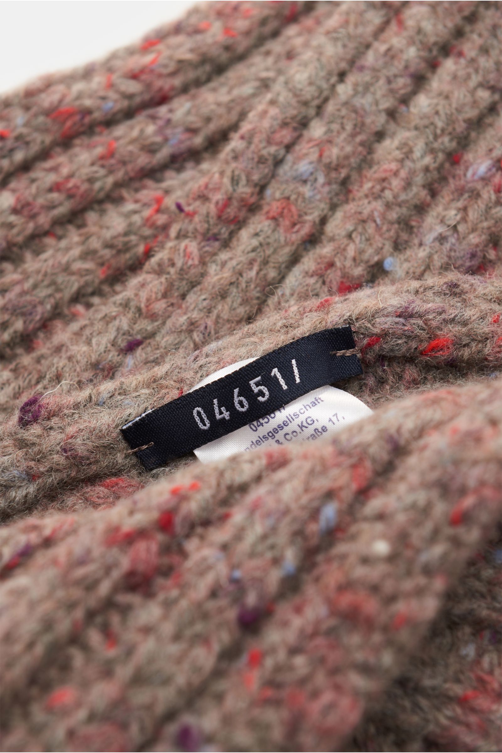 04651/ A trip in a bag Scarf taupe/red mottled