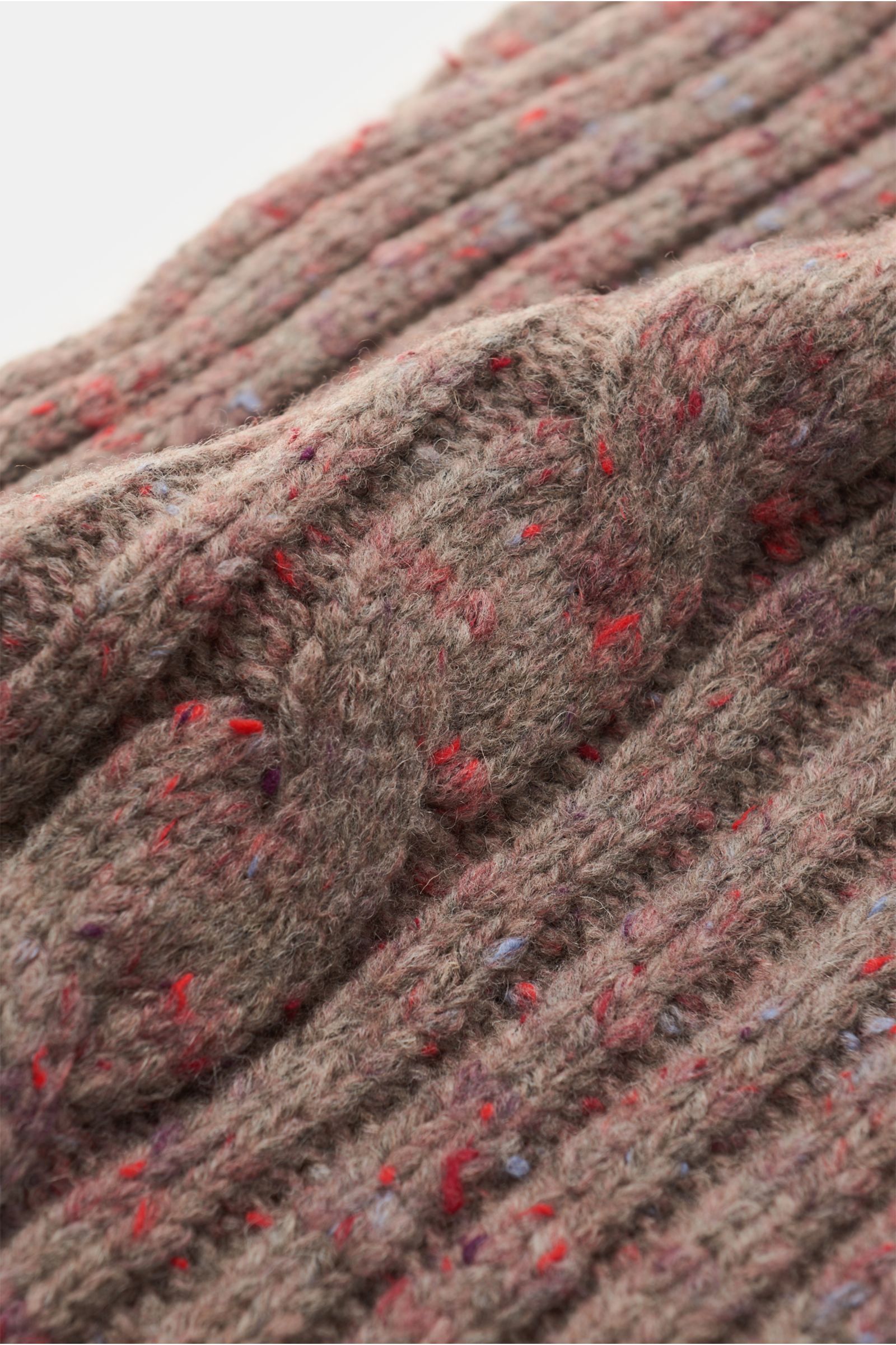 04651/ A trip in a bag Scarf taupe/red mottled