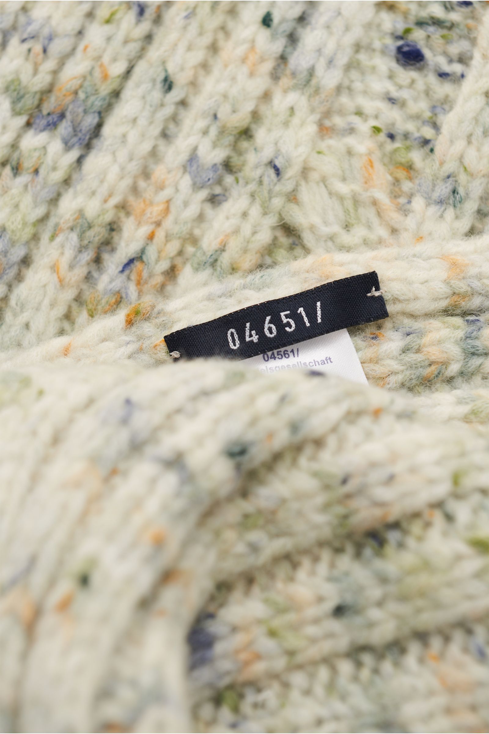 04651/ A trip in a bag Schal creme/rauchblau/grün meliert