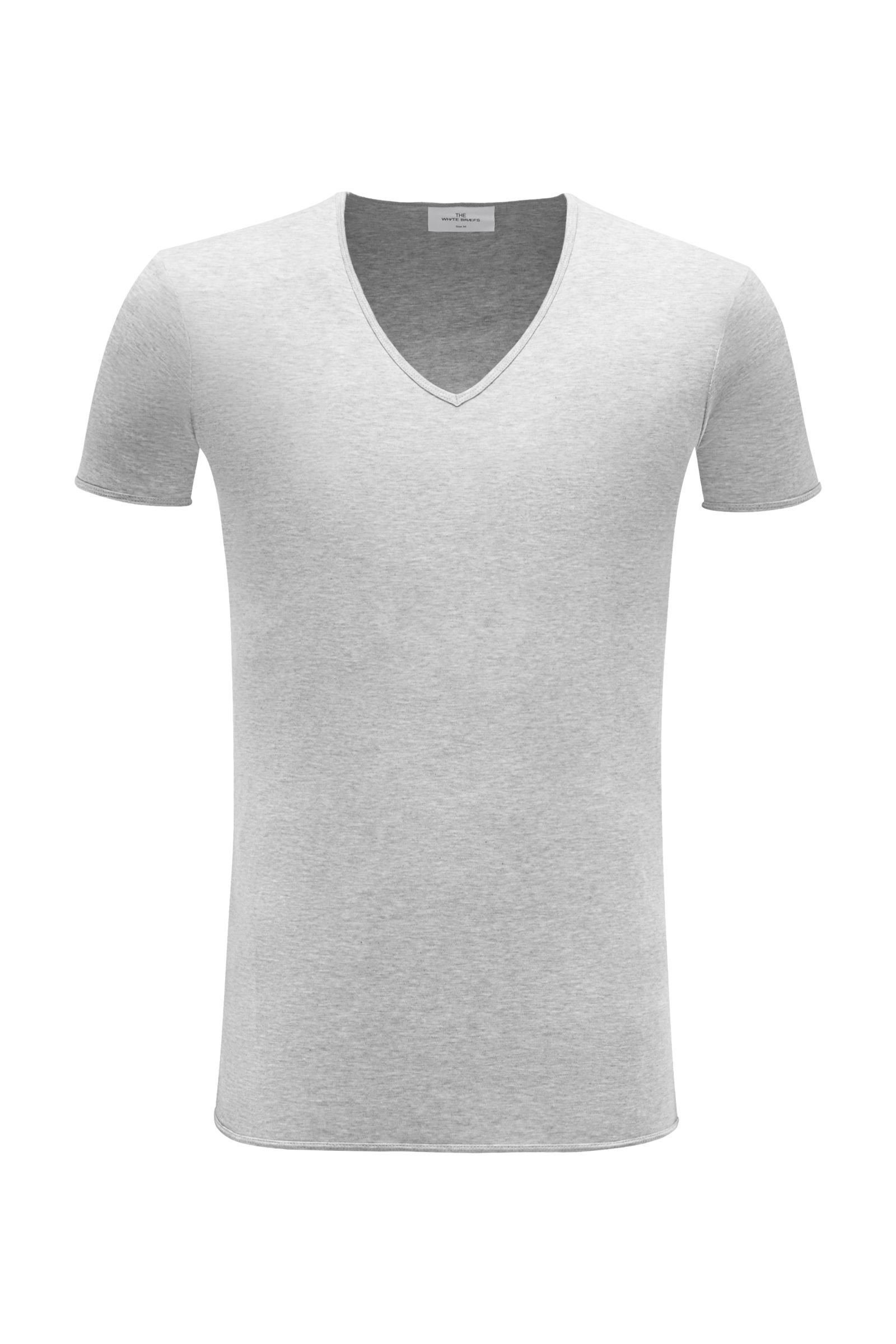 V-neck T-shirt 'Earth' light grey