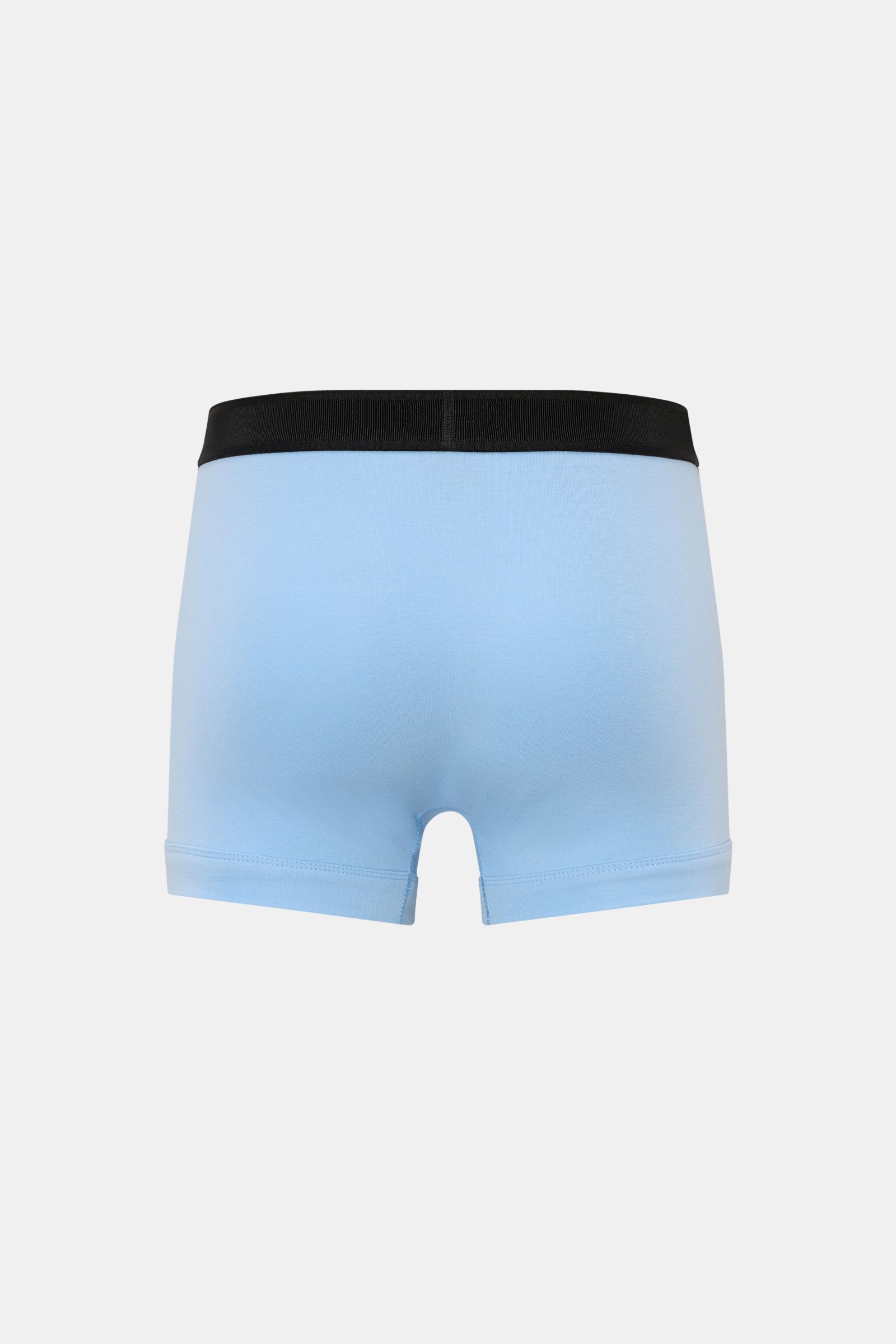 Tom Ford Boxershorts hellblau, Rückansicht, sportlich, schlicht und luxuriös mit elastischem Bund, seitlichem Eingriff, Slim Fit aus weicher Baumwolle.