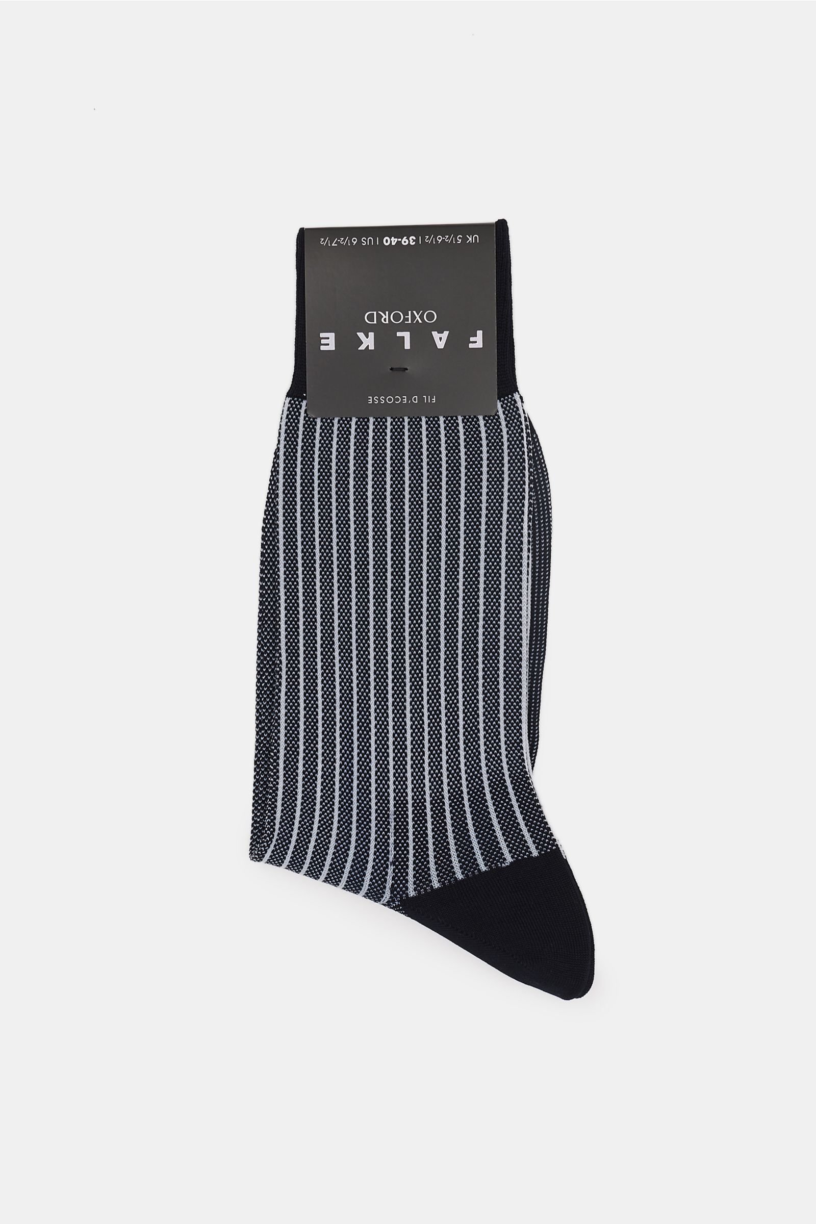 Socks 'Oxford Stripe' dark navy/white striped