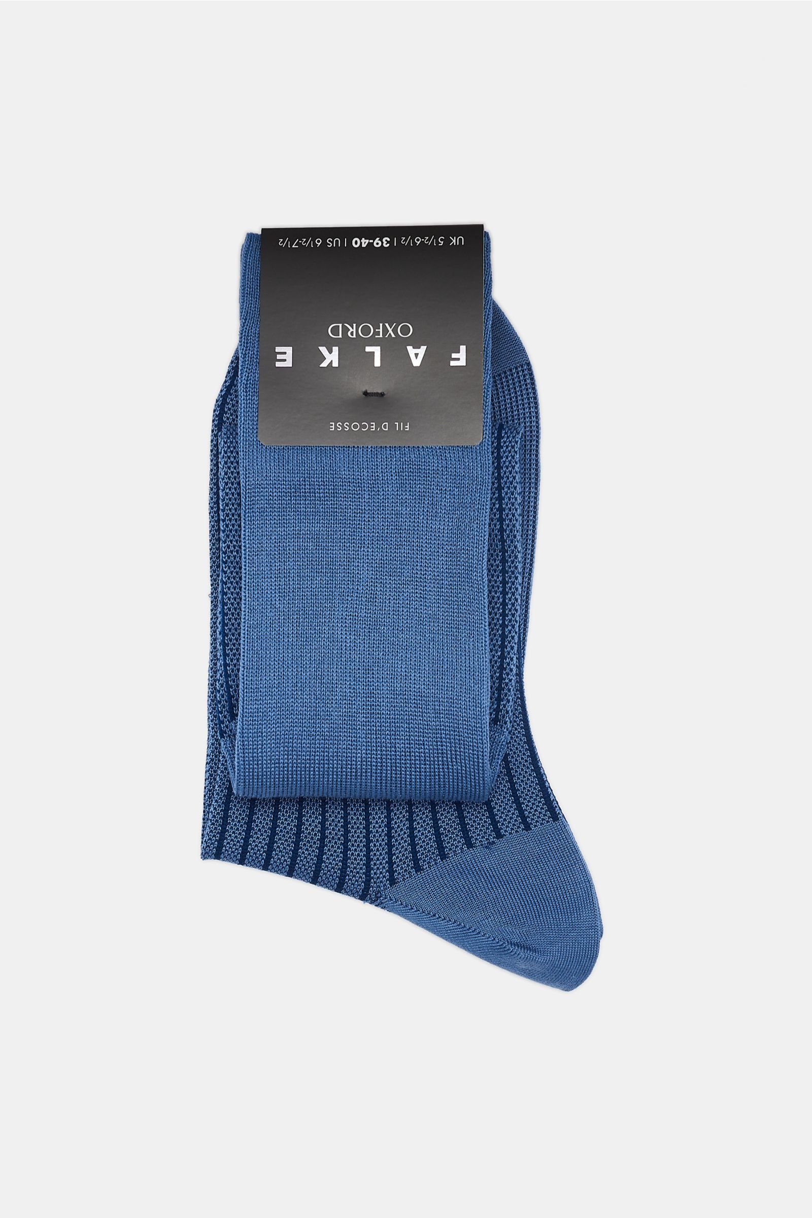 Knee high socks 'Oxford Stripe' smoky blue/navy striped
