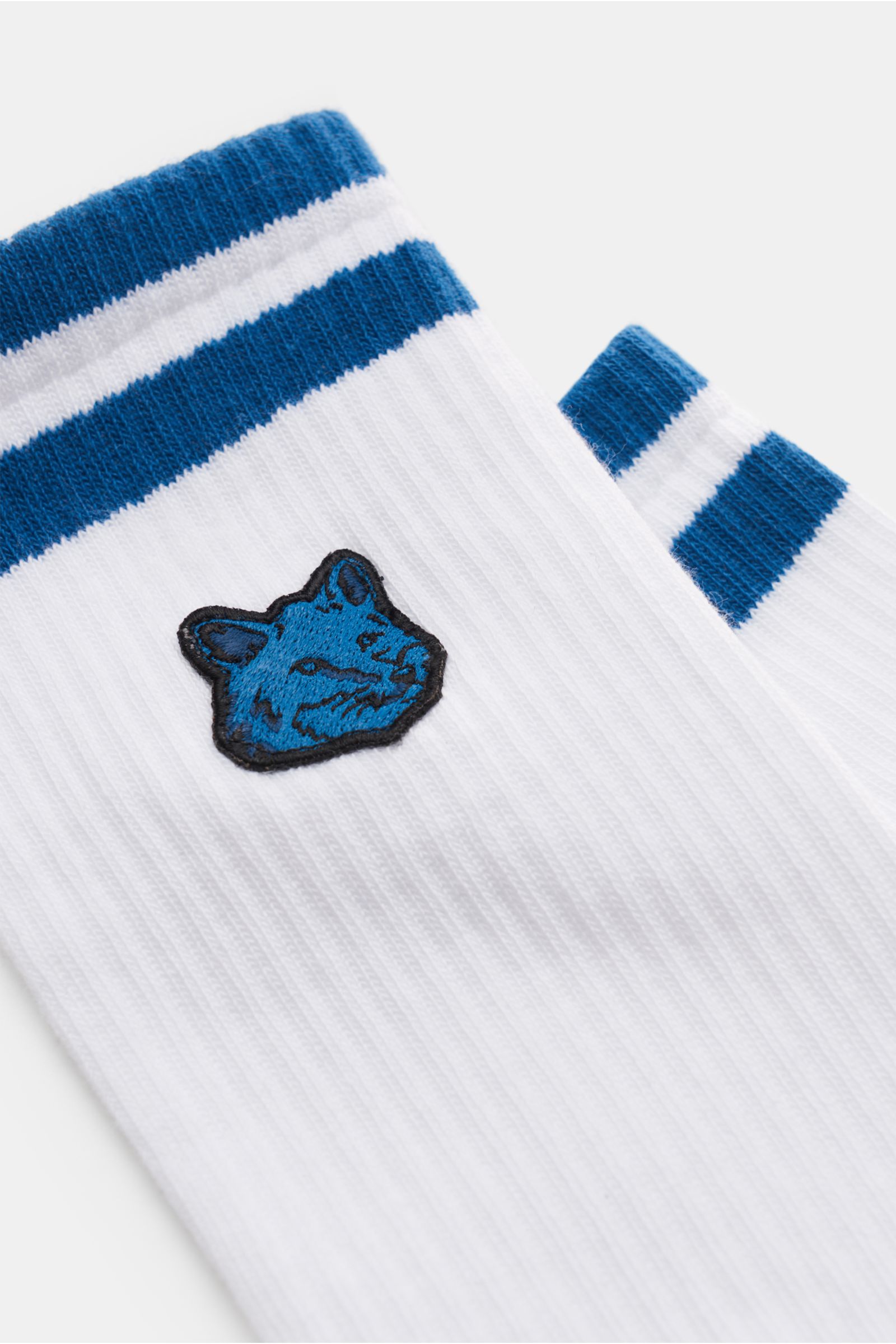 Maison Kitsuné Strümpfe weiß/blau Maison Kitsuné Strümpfe weiß/blau