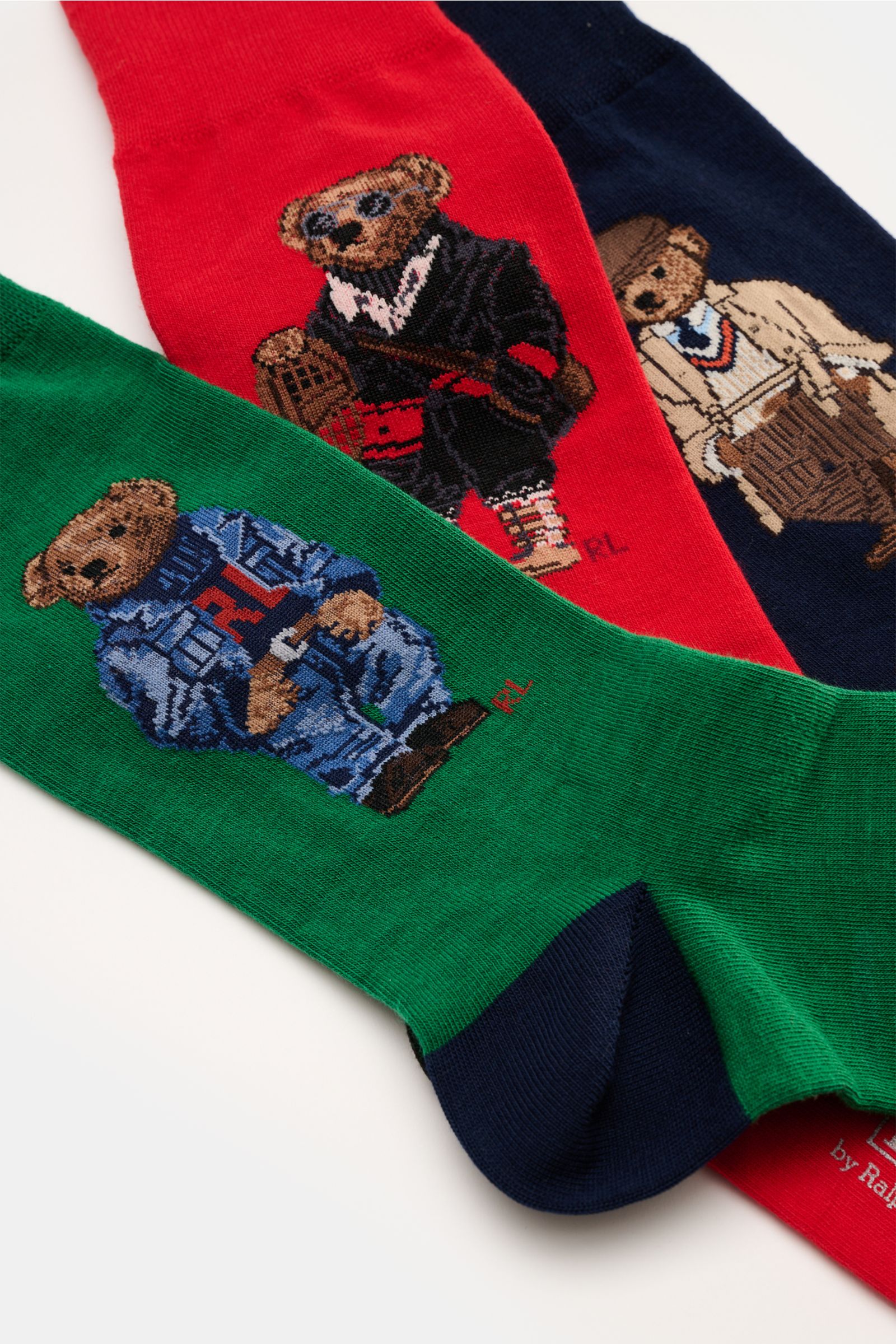 Polo Ralph Lauren Strümpfe 3er-Set grün/navy/rot