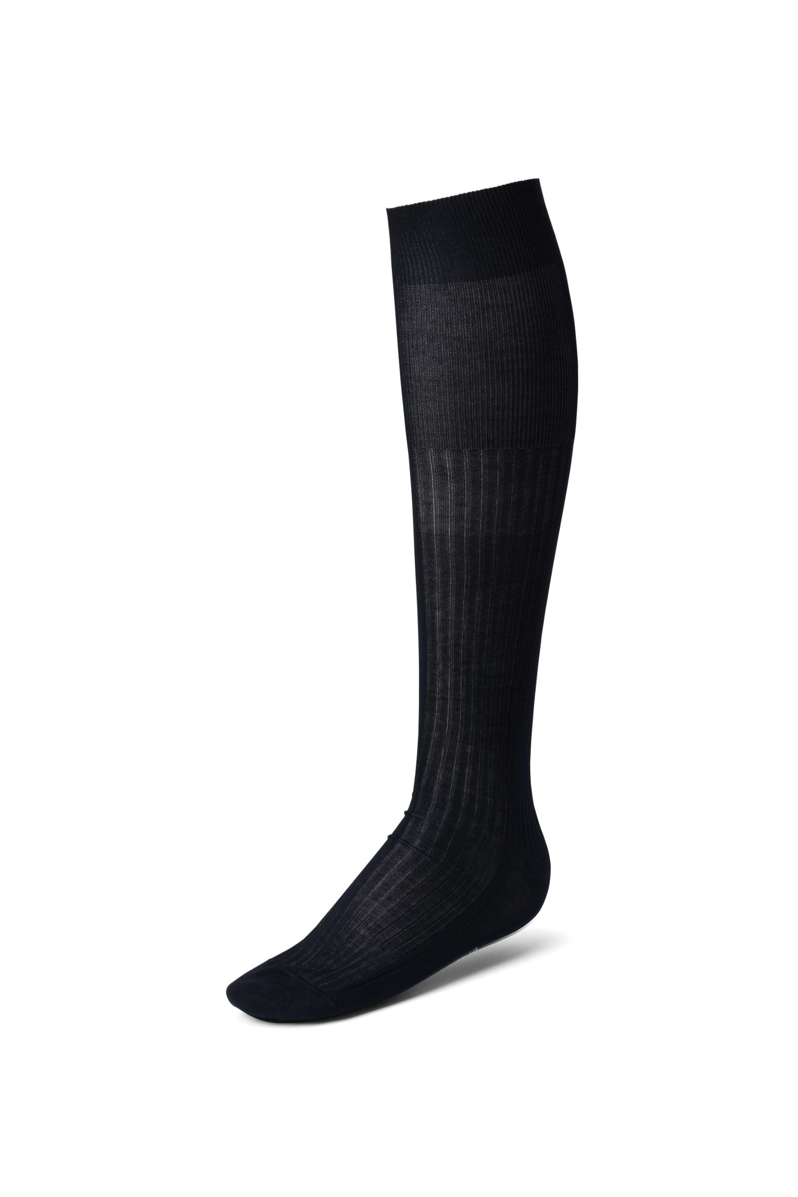 Cotton knee socks navy