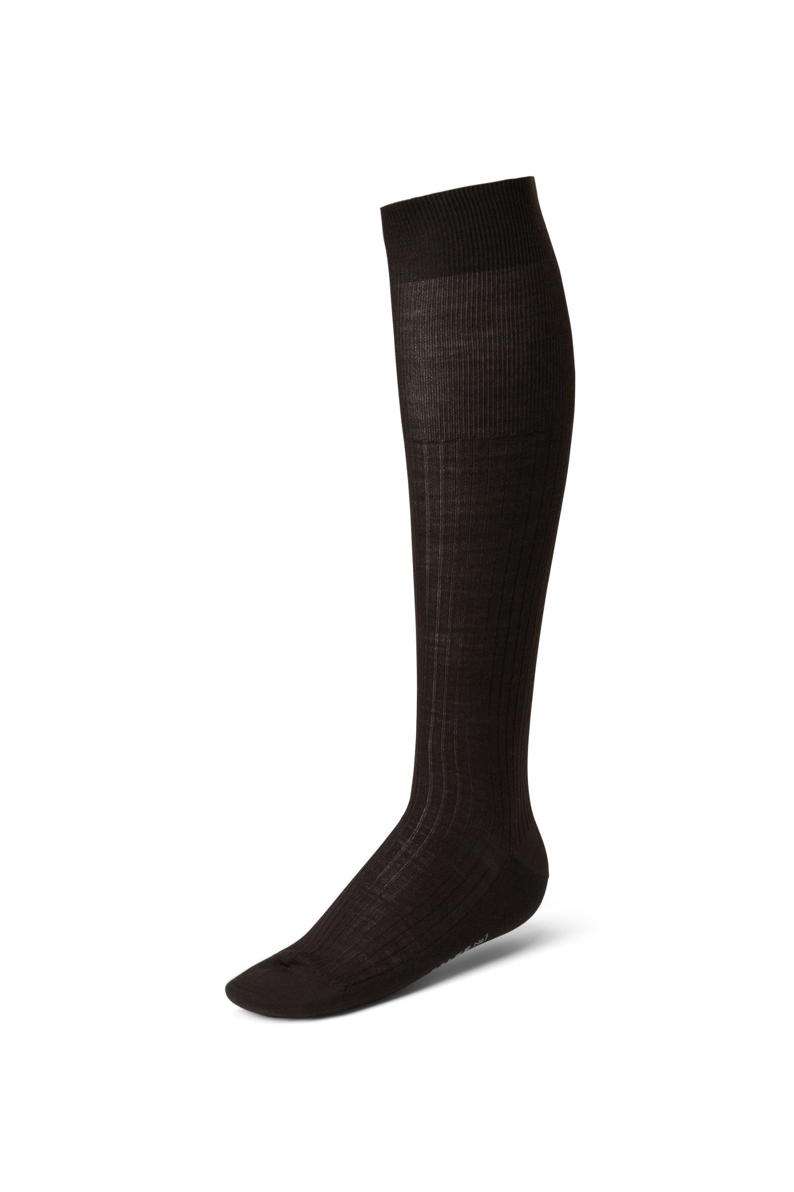 Virgin wool knee socks brown