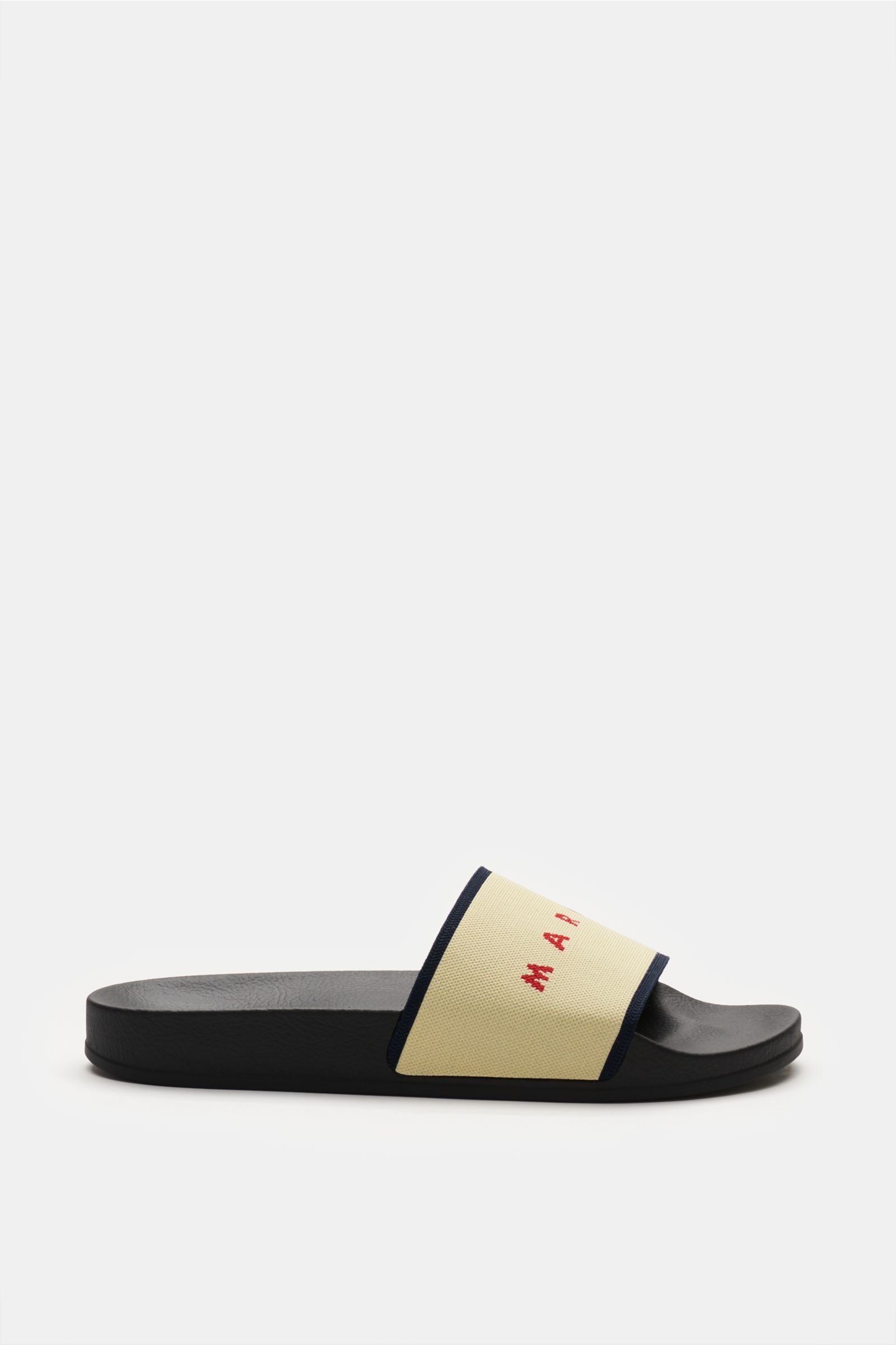 Slip-on sandal cream/navy