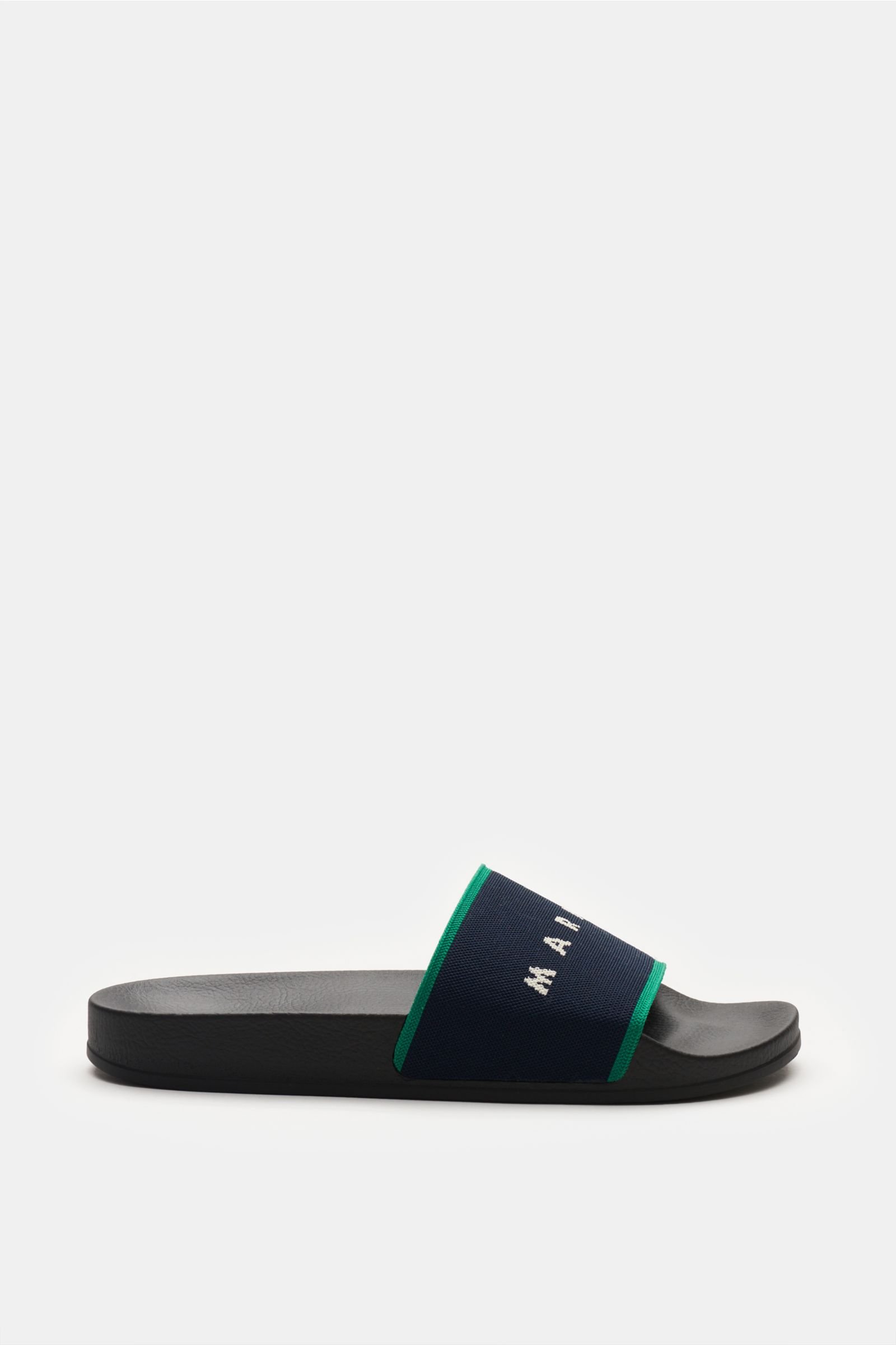 Slip-on sandal navy/green