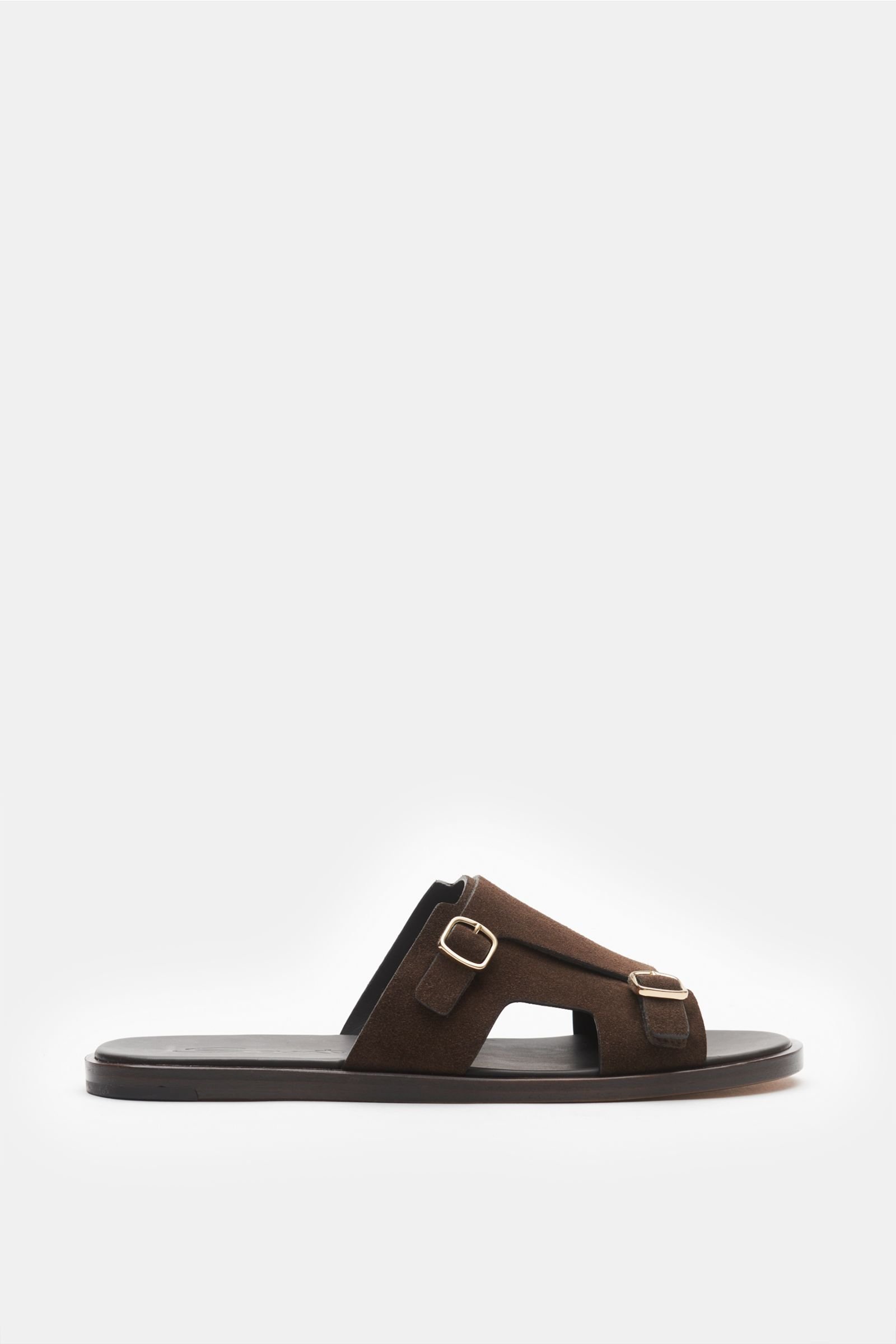 Slip-on sandals dark brown