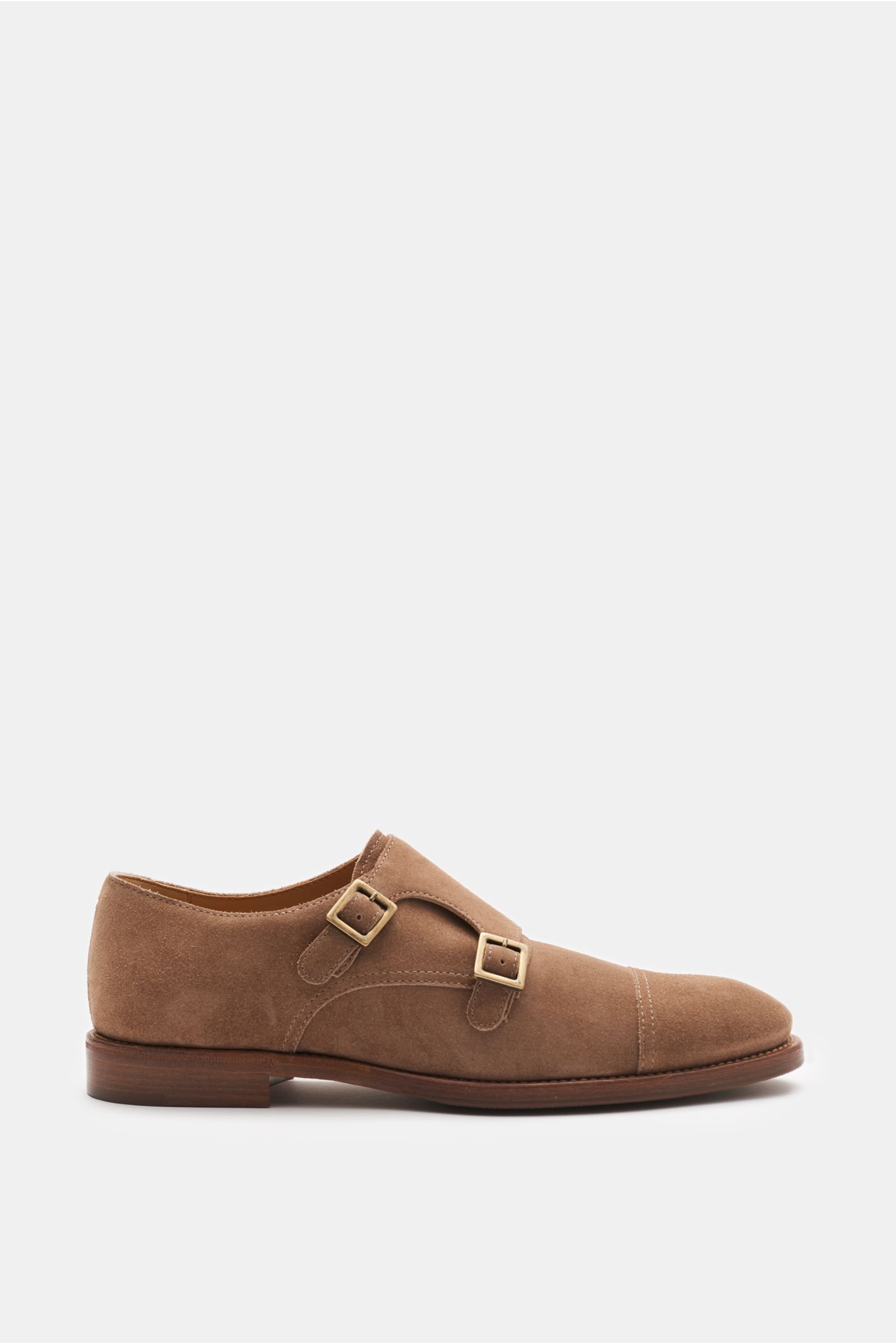 Double monk shoes light brown