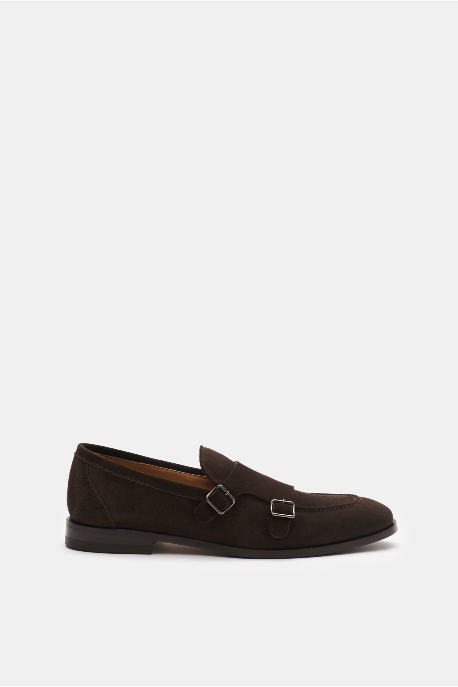 Double monk shoes dark brown