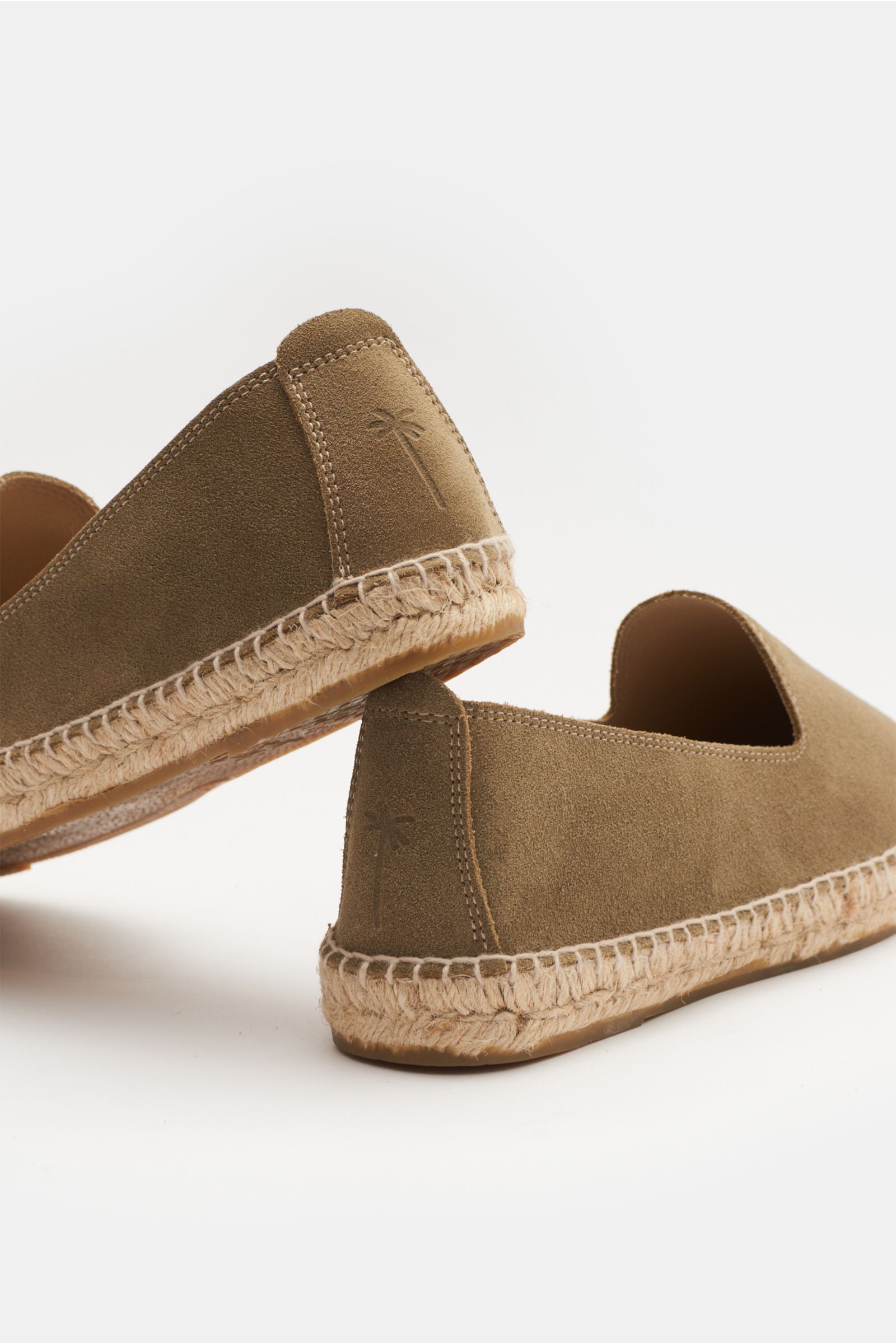 Manebí Espadrilles 'Suede Flat' grey-green
