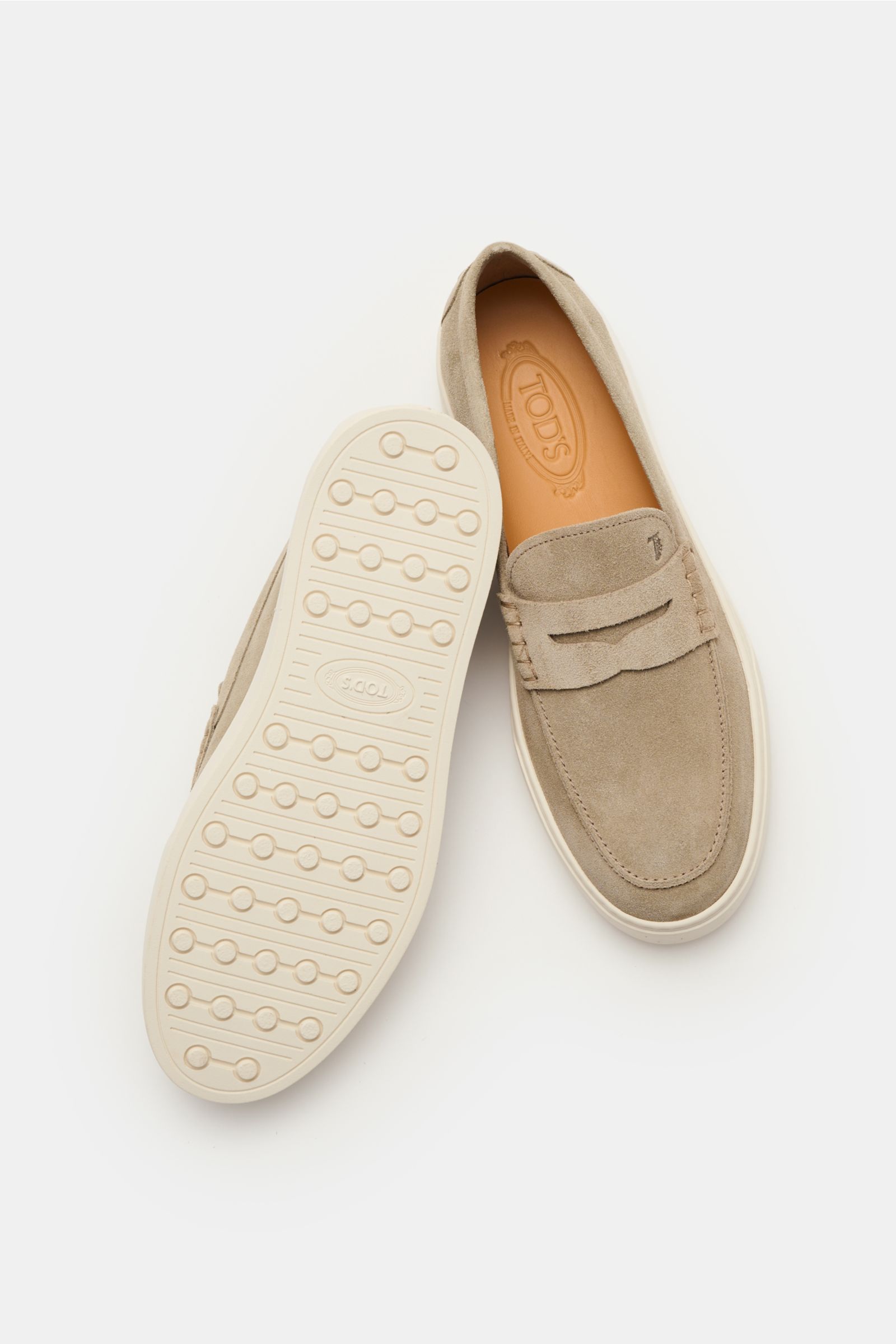 TOD'S penny loafers 'Mocassino Cassetta' beige | BRAUN Hamburg