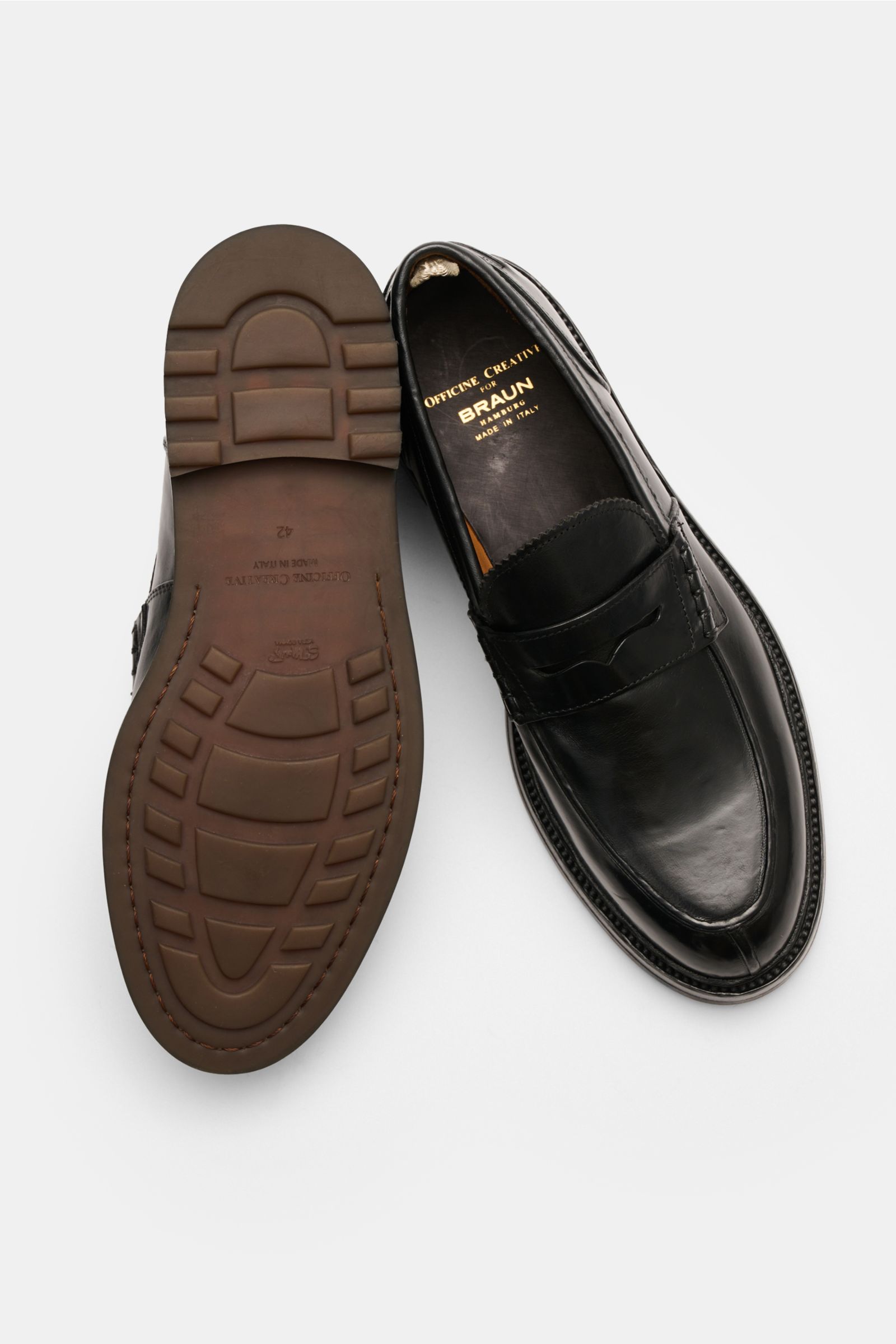 Officine Creative Penny Loafer 'Sax Flexi 001' schwarz
