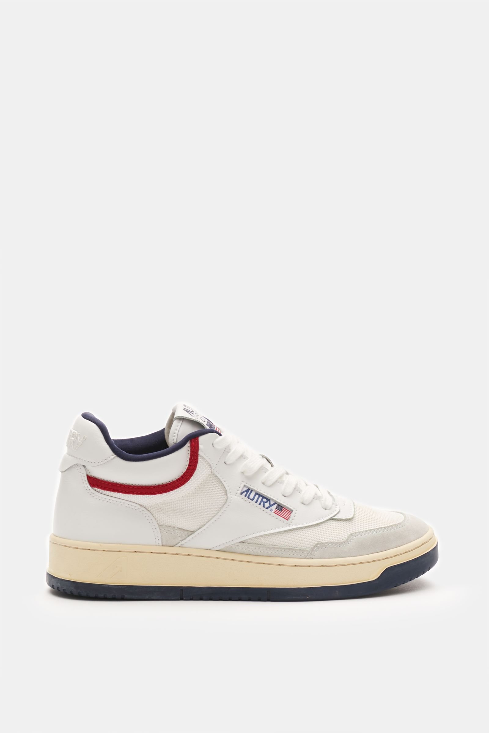 High-top sneakers 'Open Mid' white/navy/red