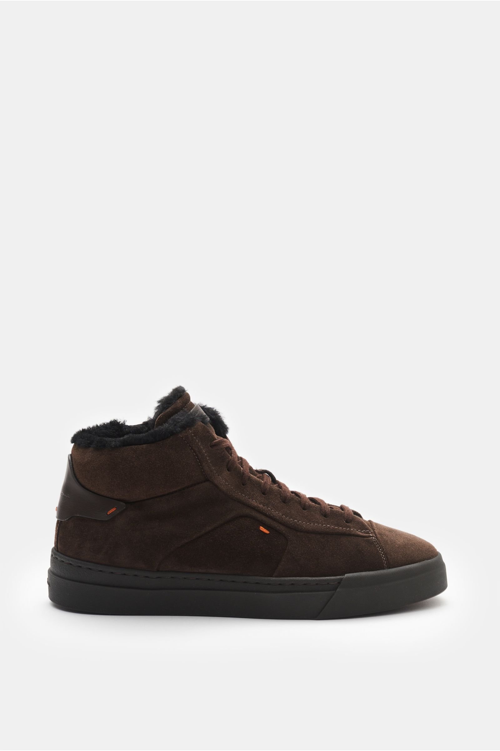 High top sneakers dark brown