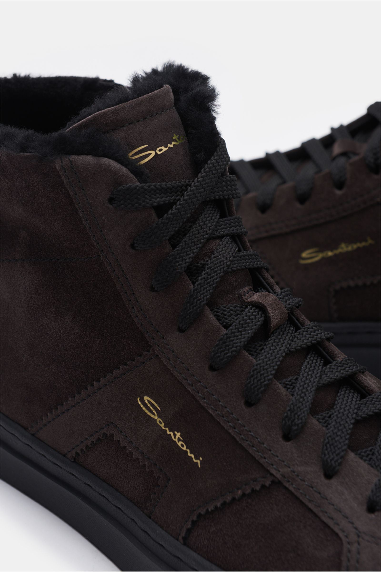 Santoni High Top Sneaker 'Double Buckle' anthrazit Santoni High Top Sneaker 'Double Buckle' anthrazit
