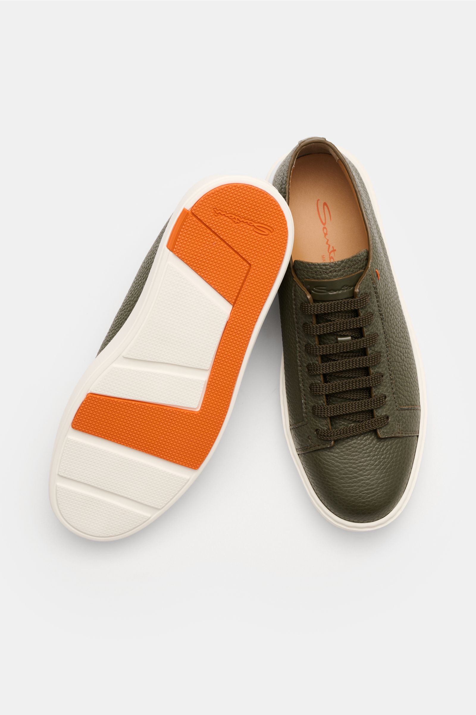 Santoni Sneaker 'Clean Icon' graugrün