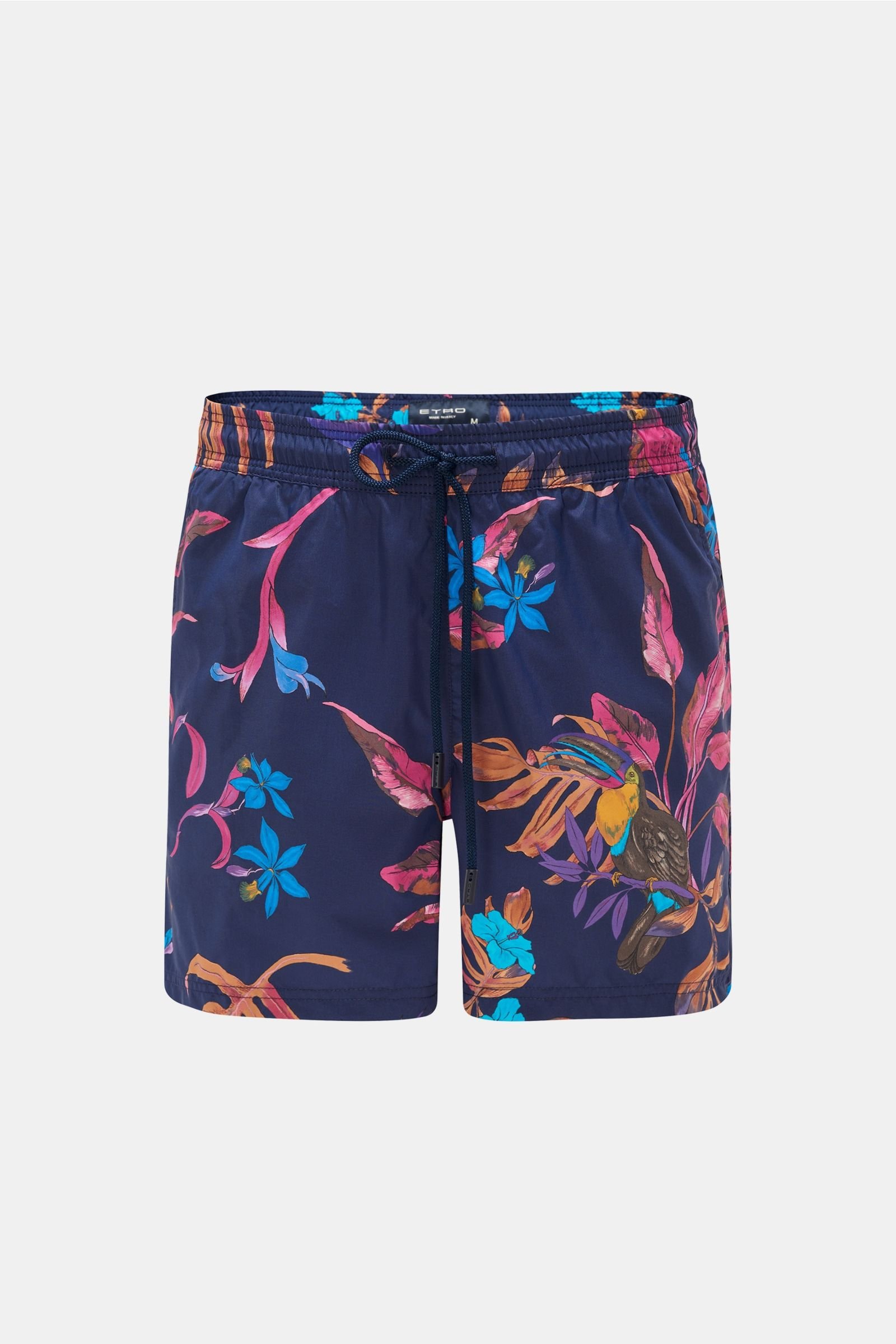 Swim shorts navy/magenta patterned