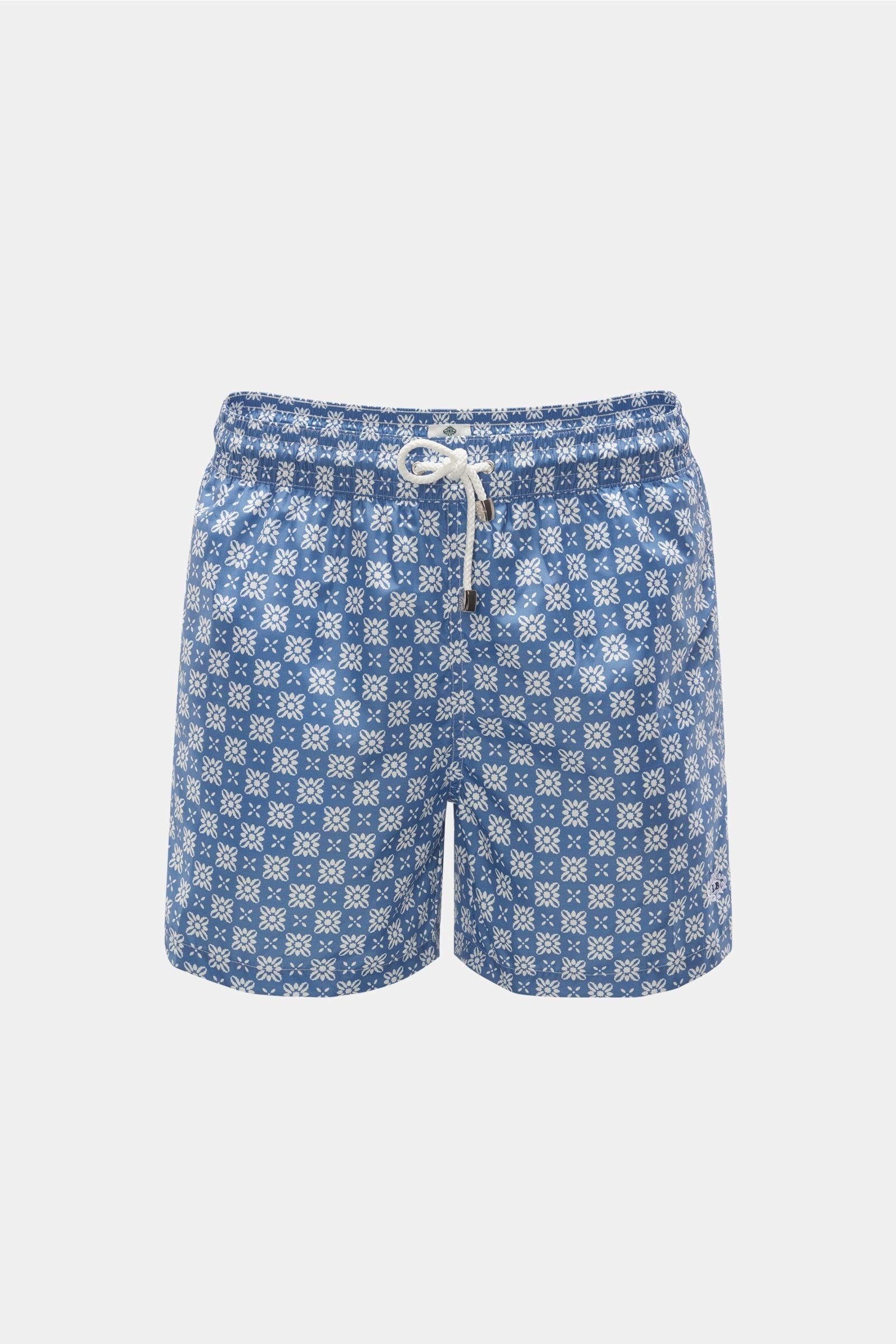Swim shorts smoky blue patterned
