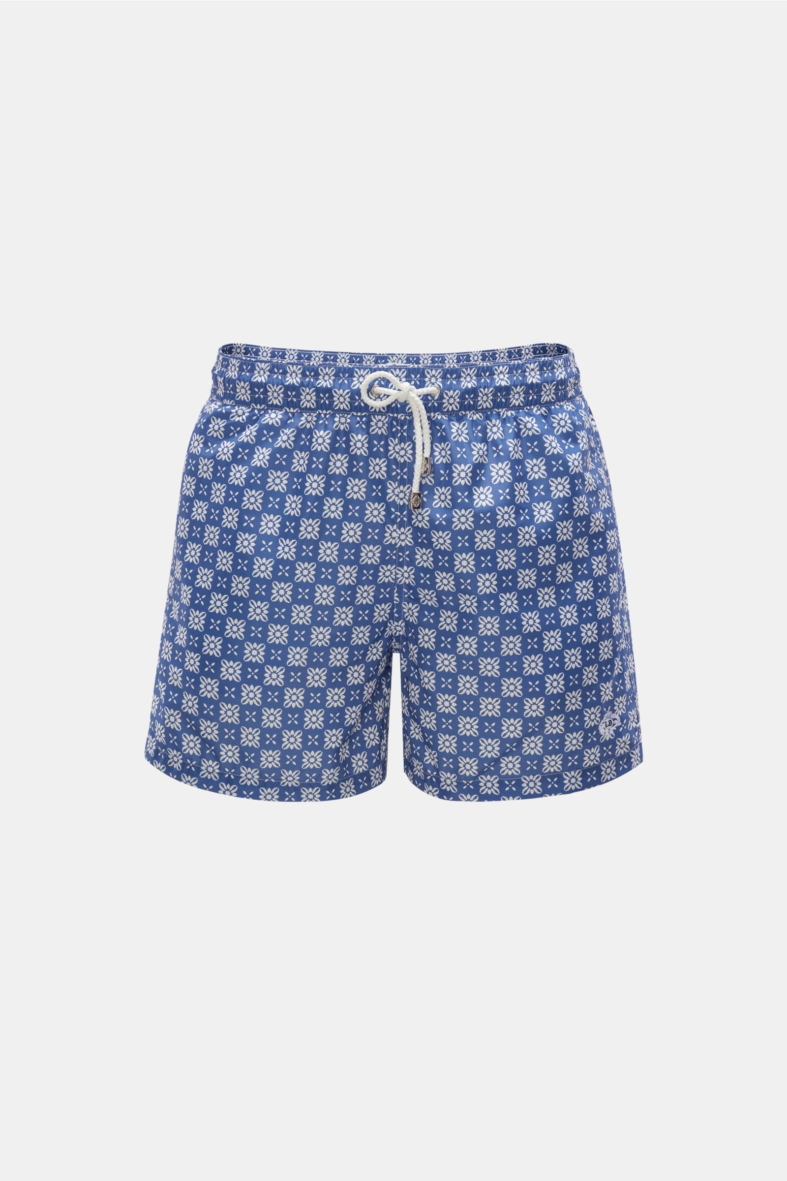 Swim shorts grey-blue patterned