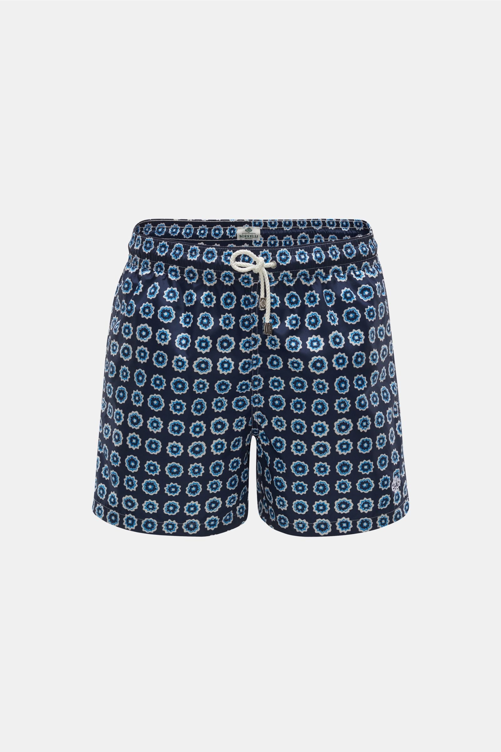 Swim shorts navy patterned