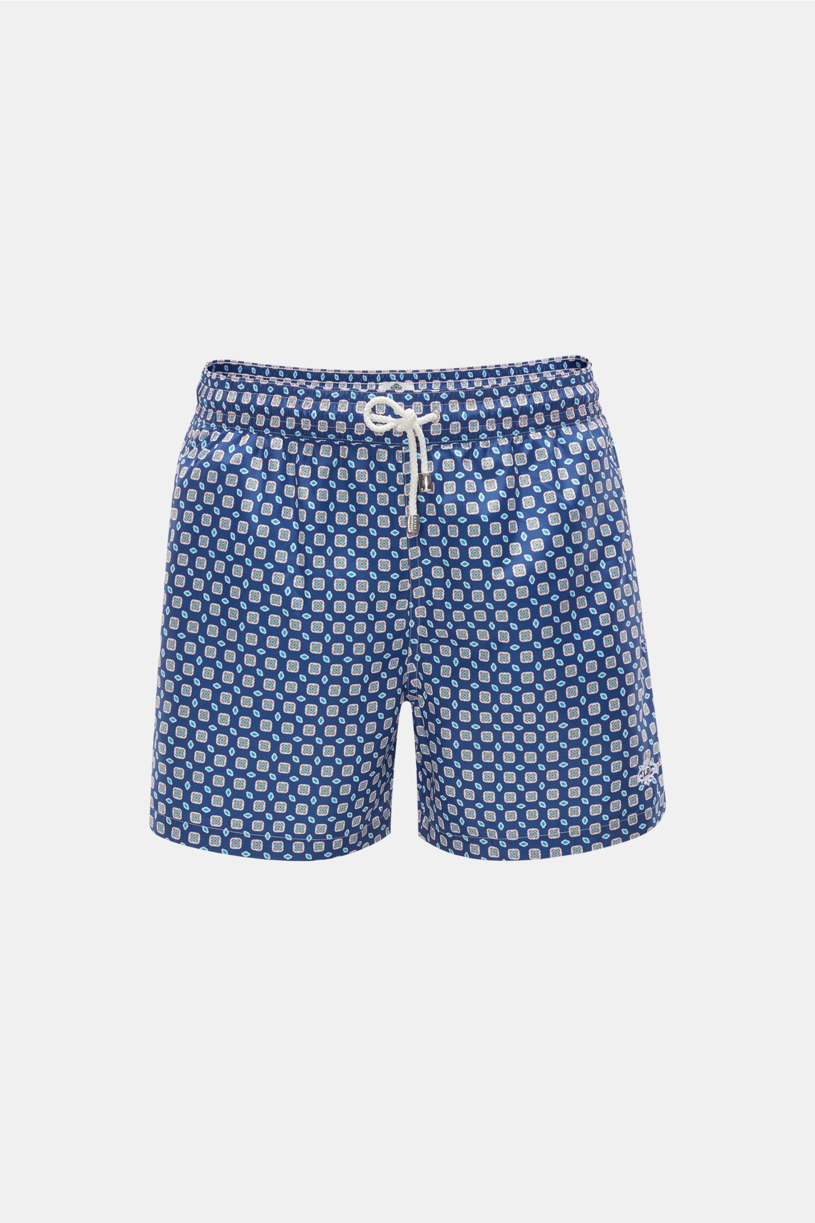 Swim shorts navy/orange patterned