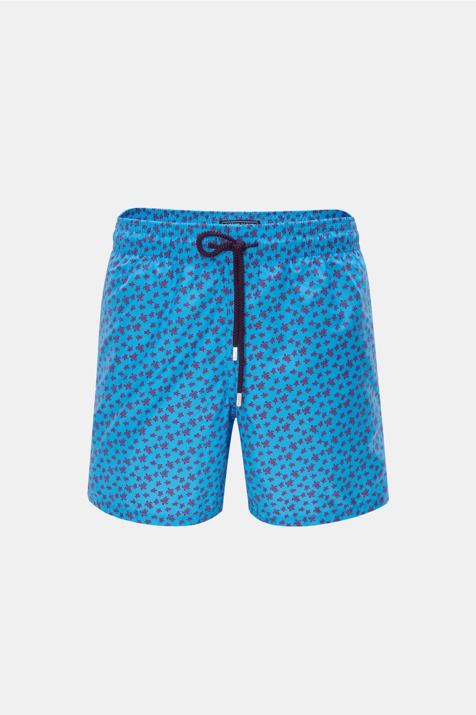 Swim shorts 'Moorea' smoky blue patterned