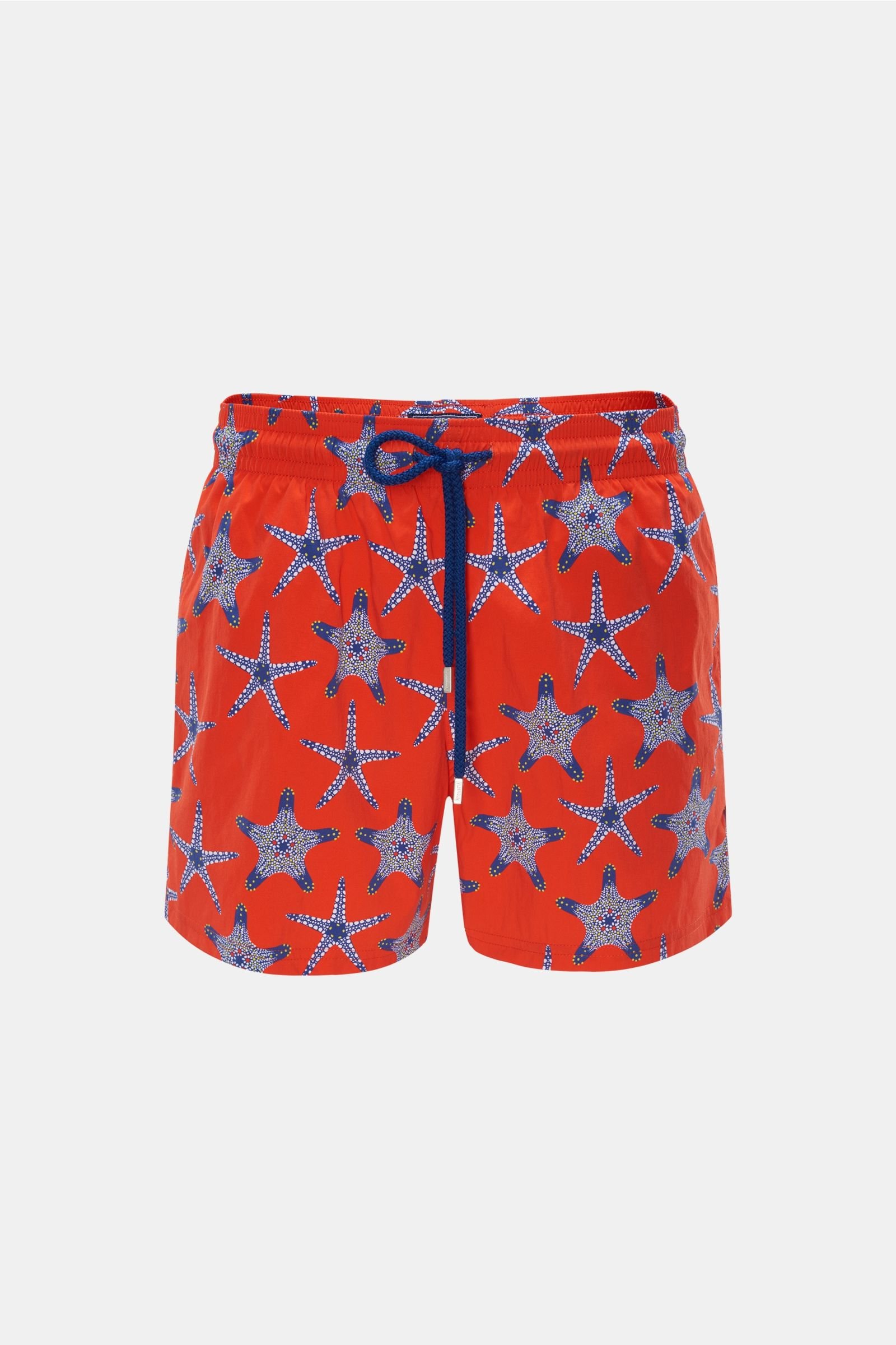 Swim shorts 'Moorise' light red/navy patterned