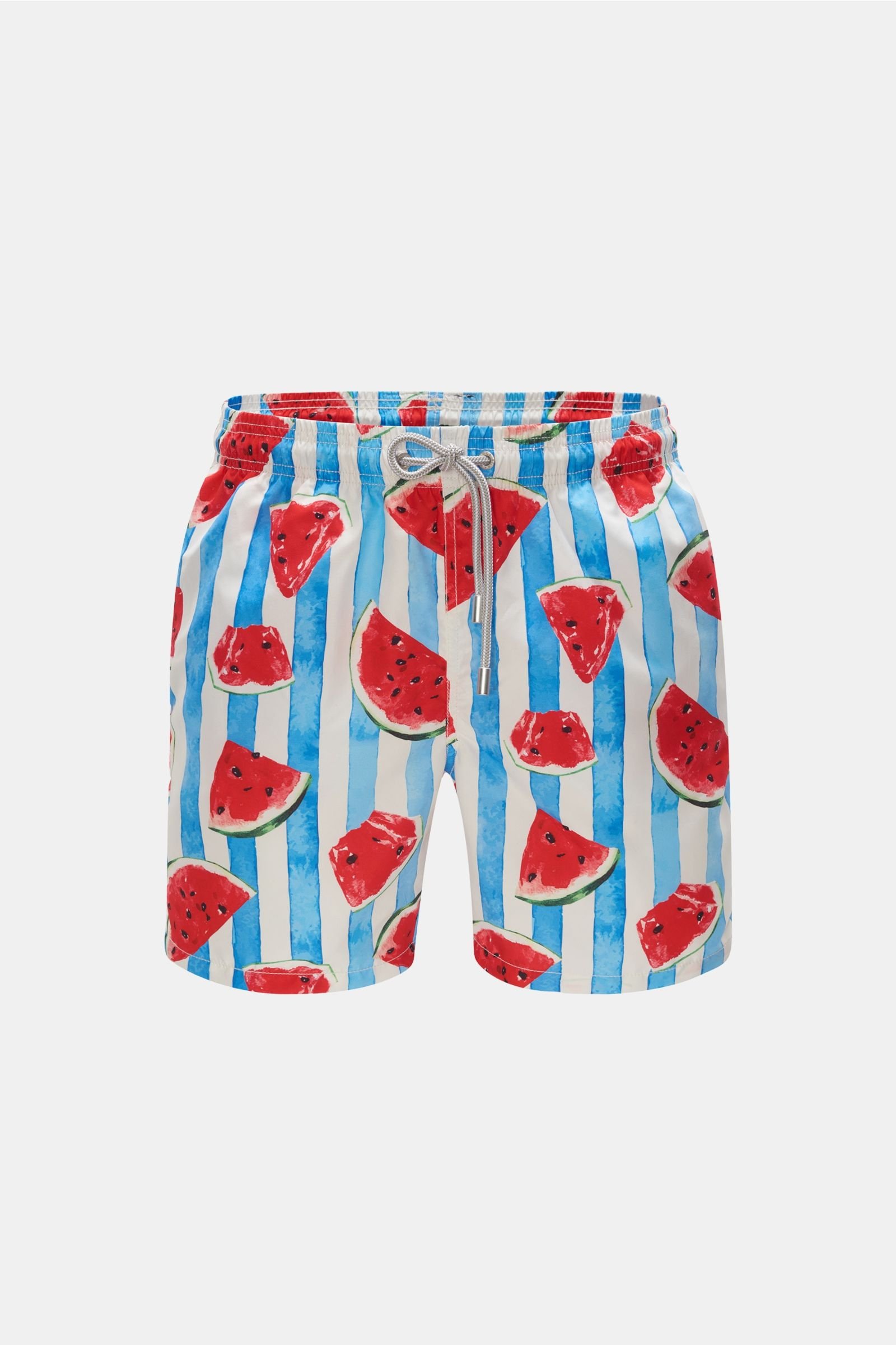 Swim shorts 'Juice Melon' light blue/white/red patterned