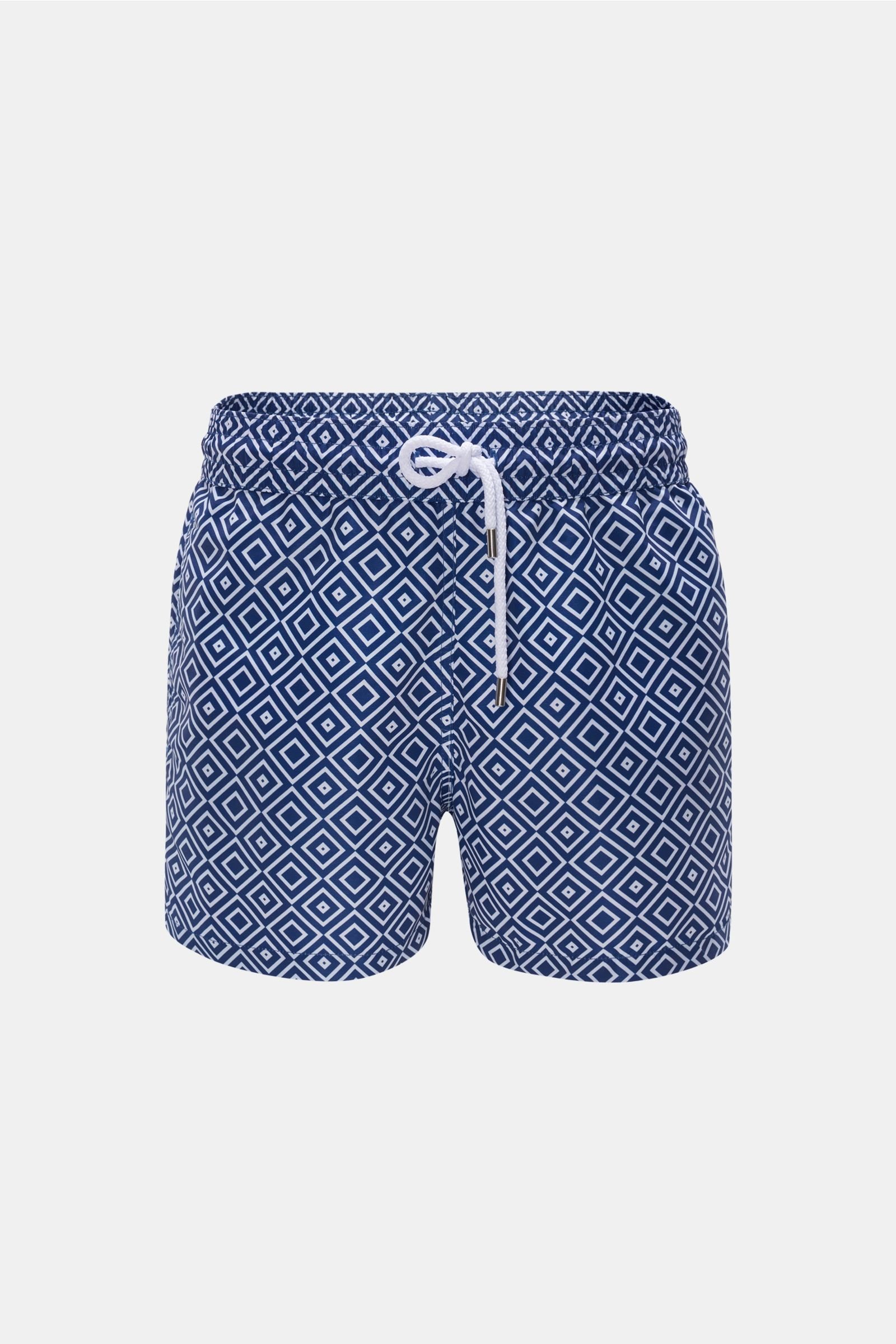 Swim shorts 'Sidewalk' navy/white patterned