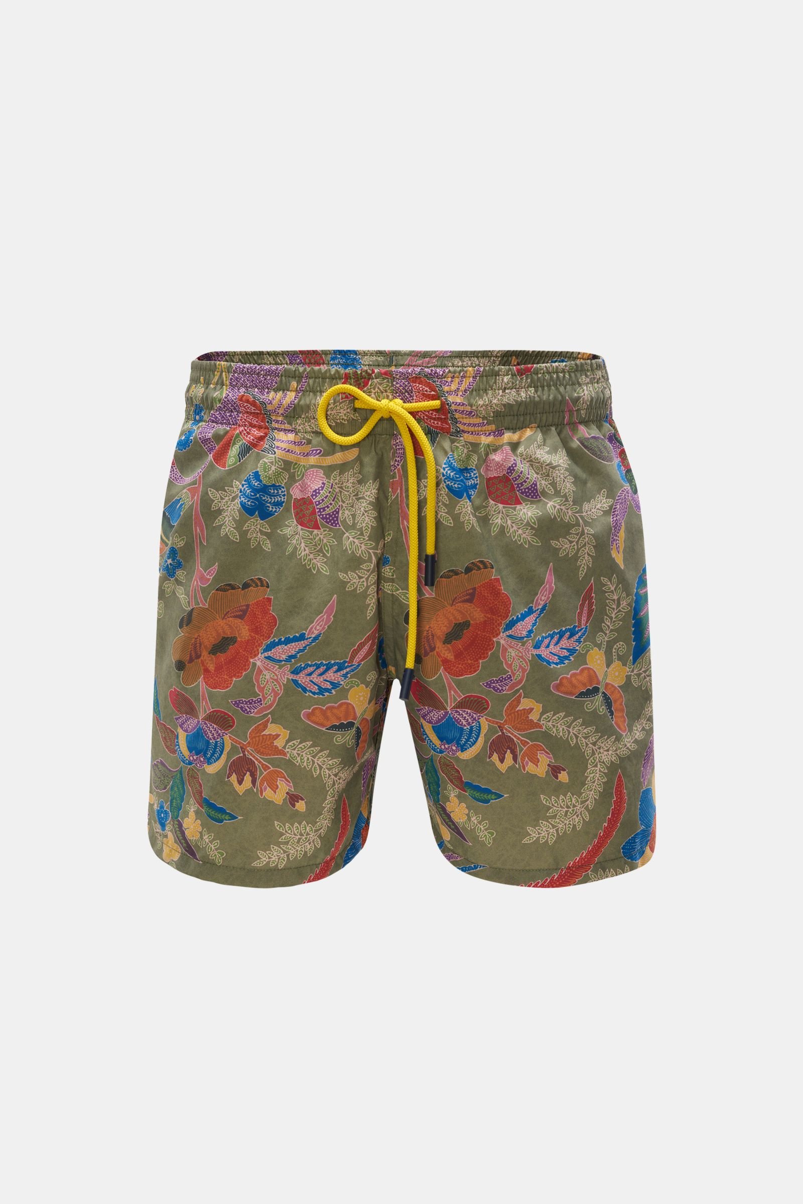 Swim shorts olive patterned