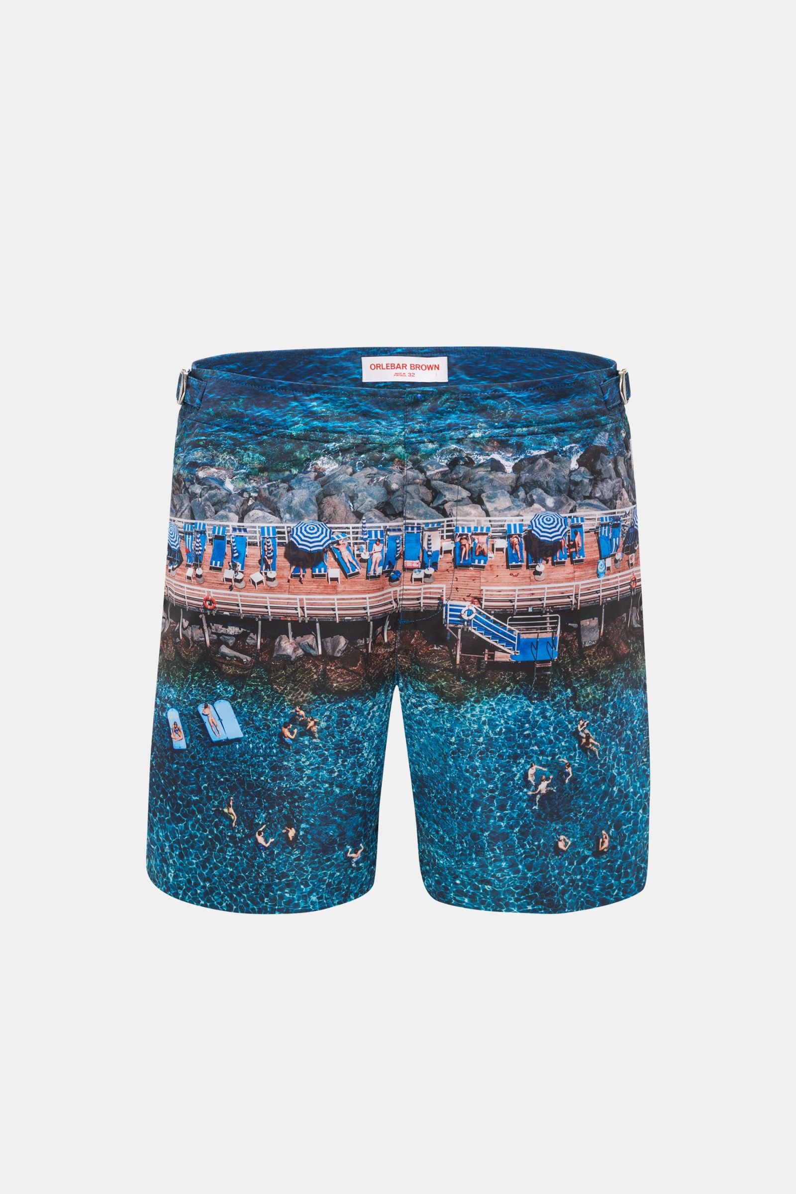 Swim shorts 'Bulldog Sorrento Summer Days' blue patterned