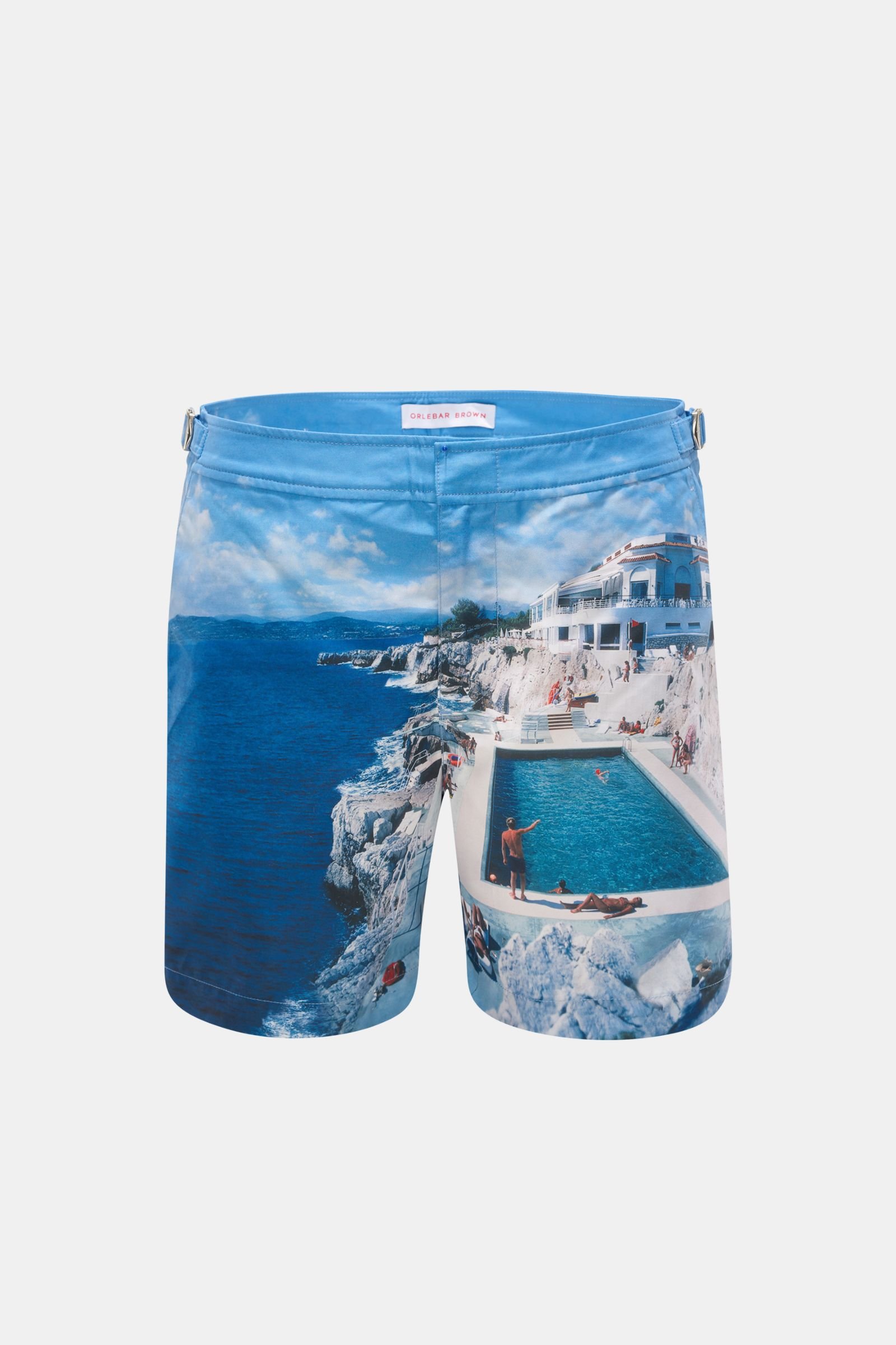 Swim shorts 'Bulldog Roc Pool' blue patterned