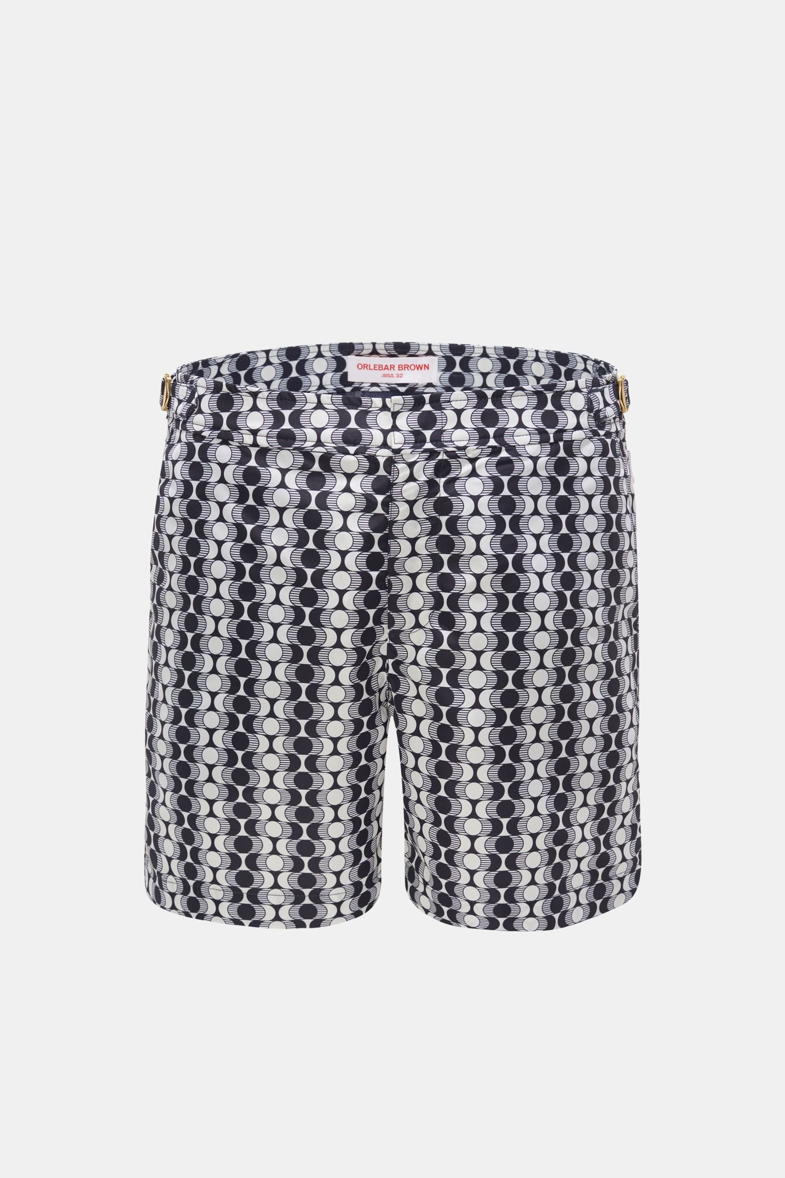 Swim shorts 'Bulldog Caliso' navy/white patterned