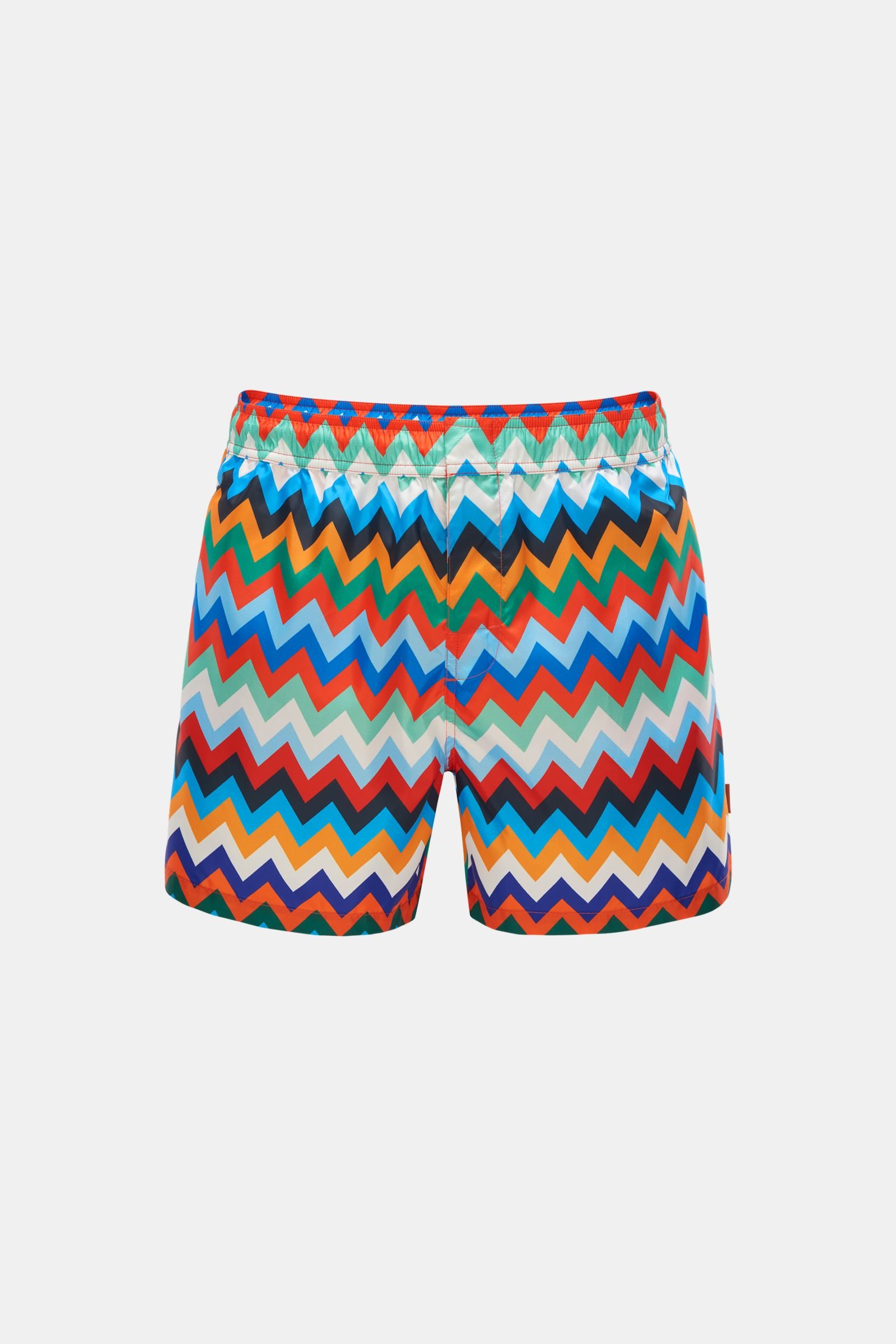 Swim shorts red/blue patterned