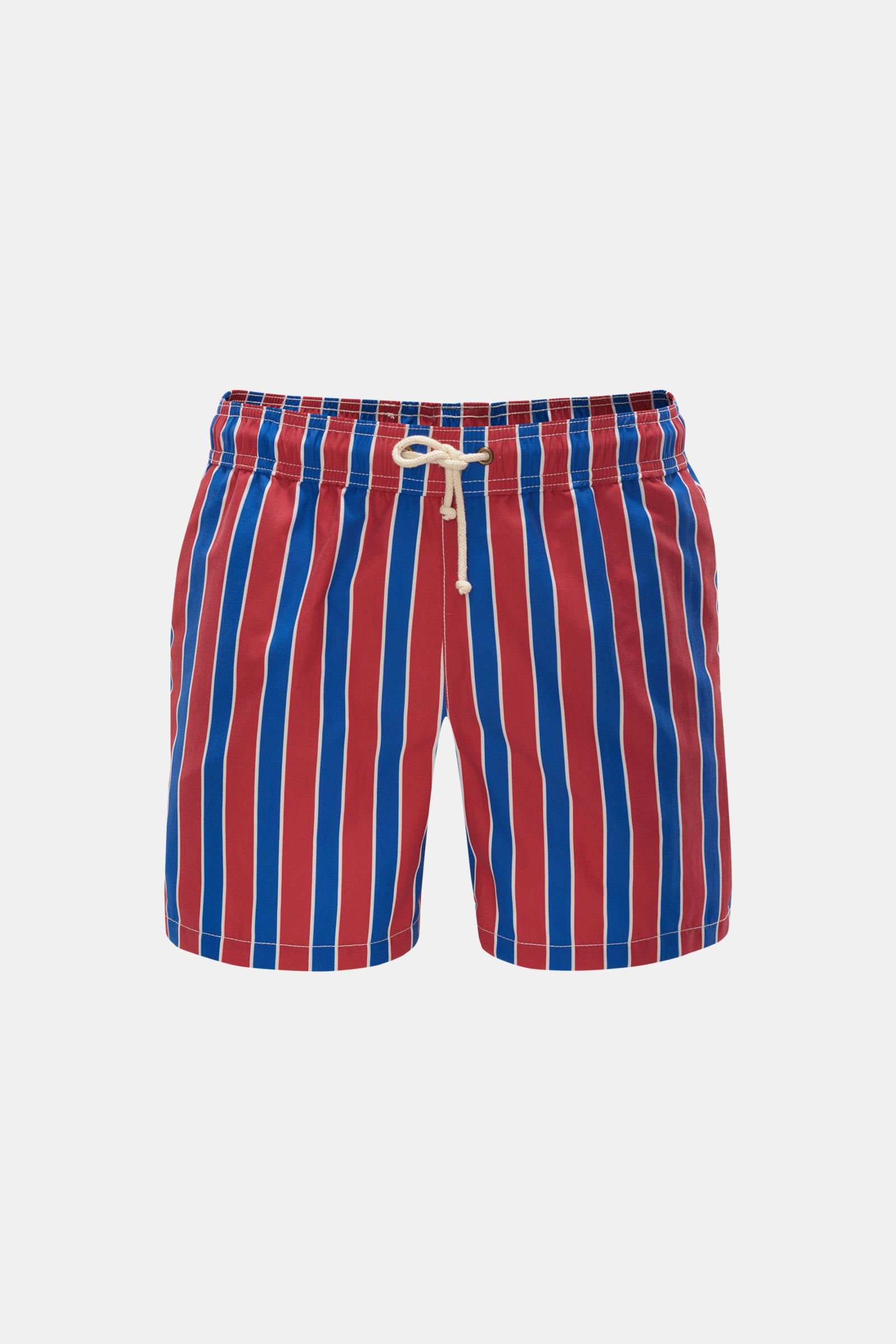 Swim shorts 'Monterosso' red/dark blue striped