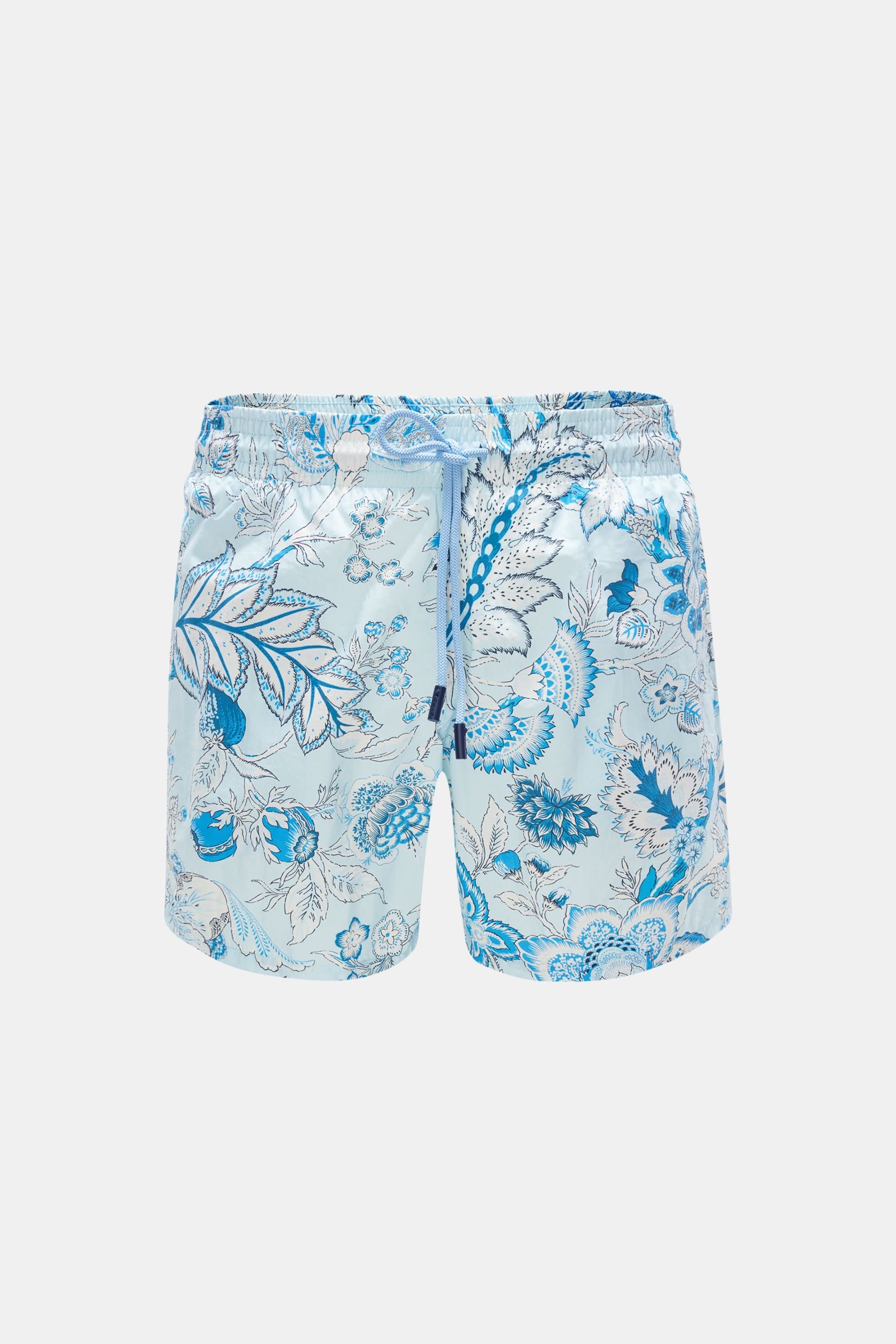 Swim shorts light blue patterned