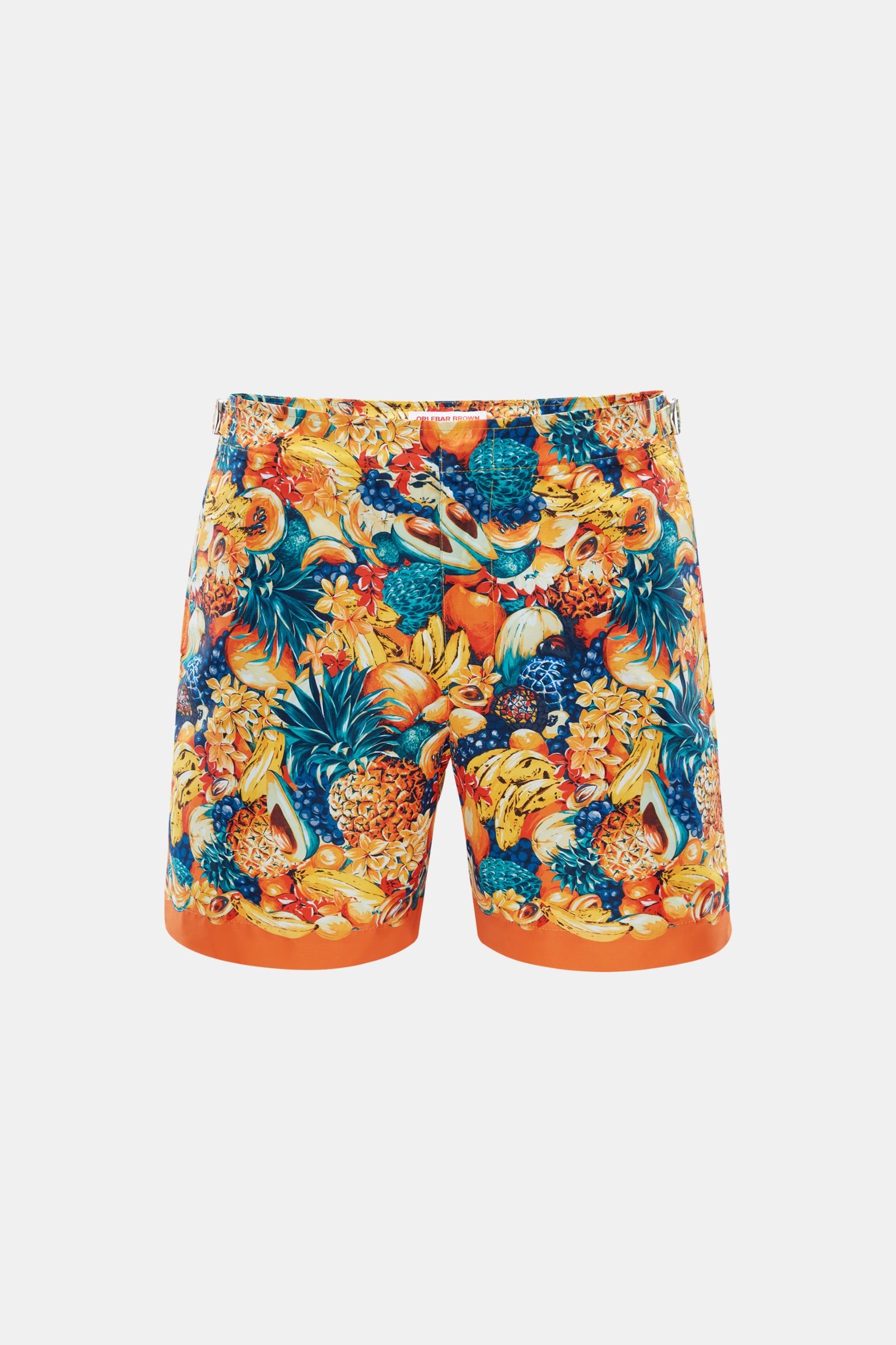 Swim shorts 'Bulldog Club Tropicana' orange/green patterned
