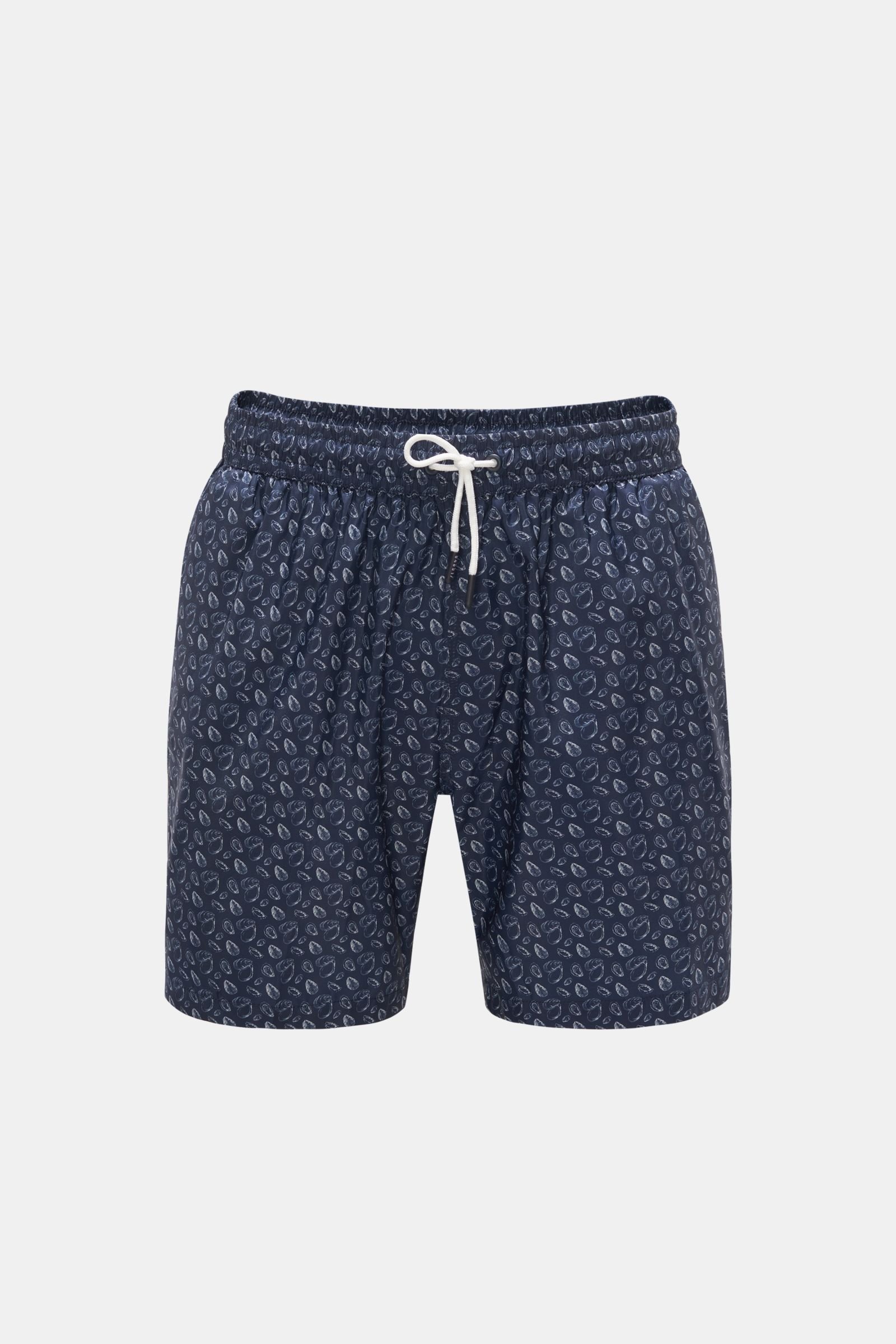 Swim shorts 'Oyster Swim' navy/white patterned