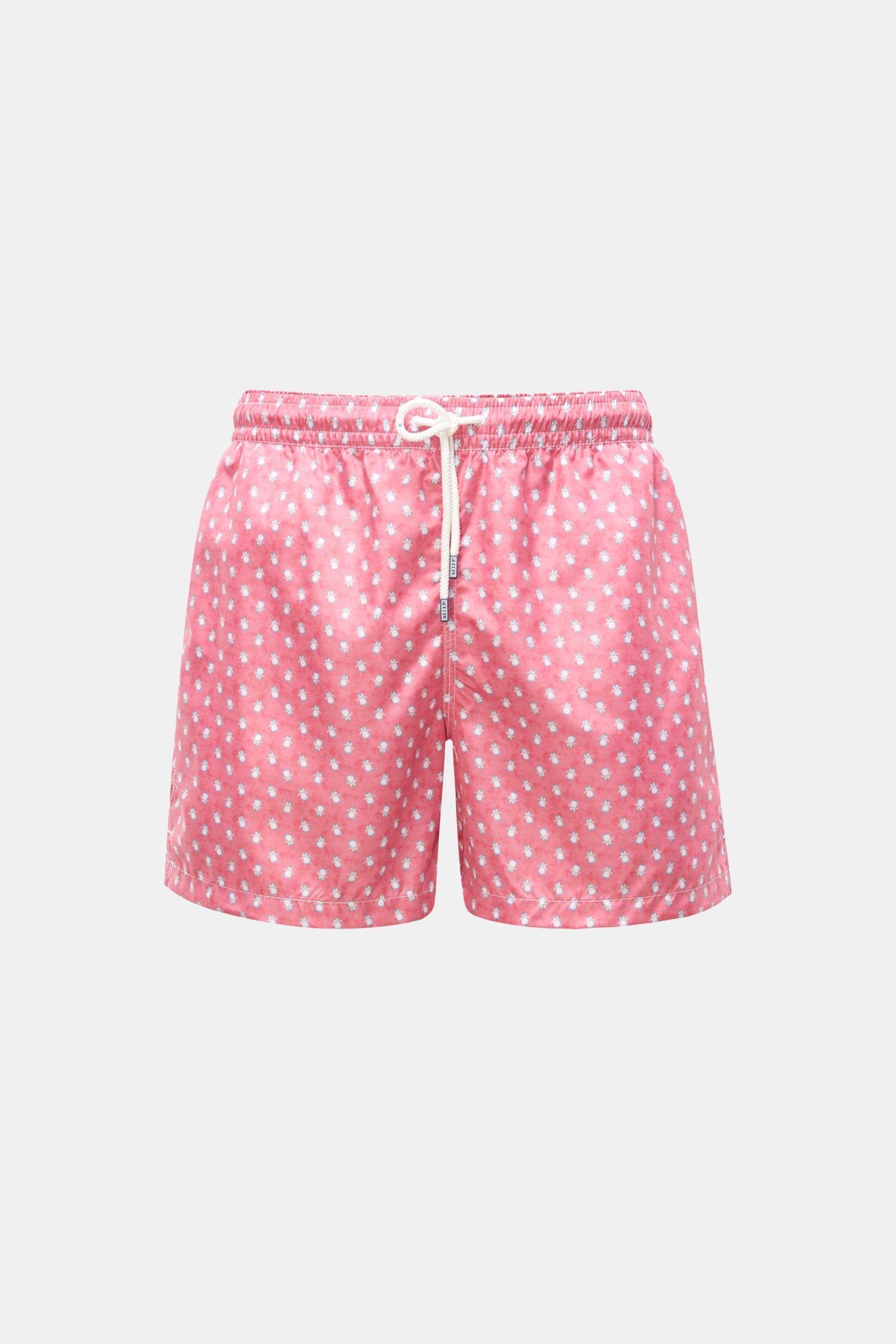 Swim shorts 'Madeira Airstop' light red patterned