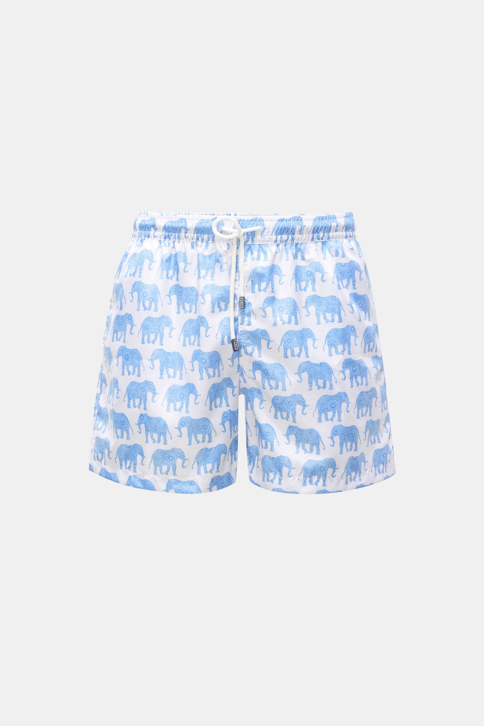 Swim shorts 'Madeira Airstop' pastel blue/smoky blue patterned