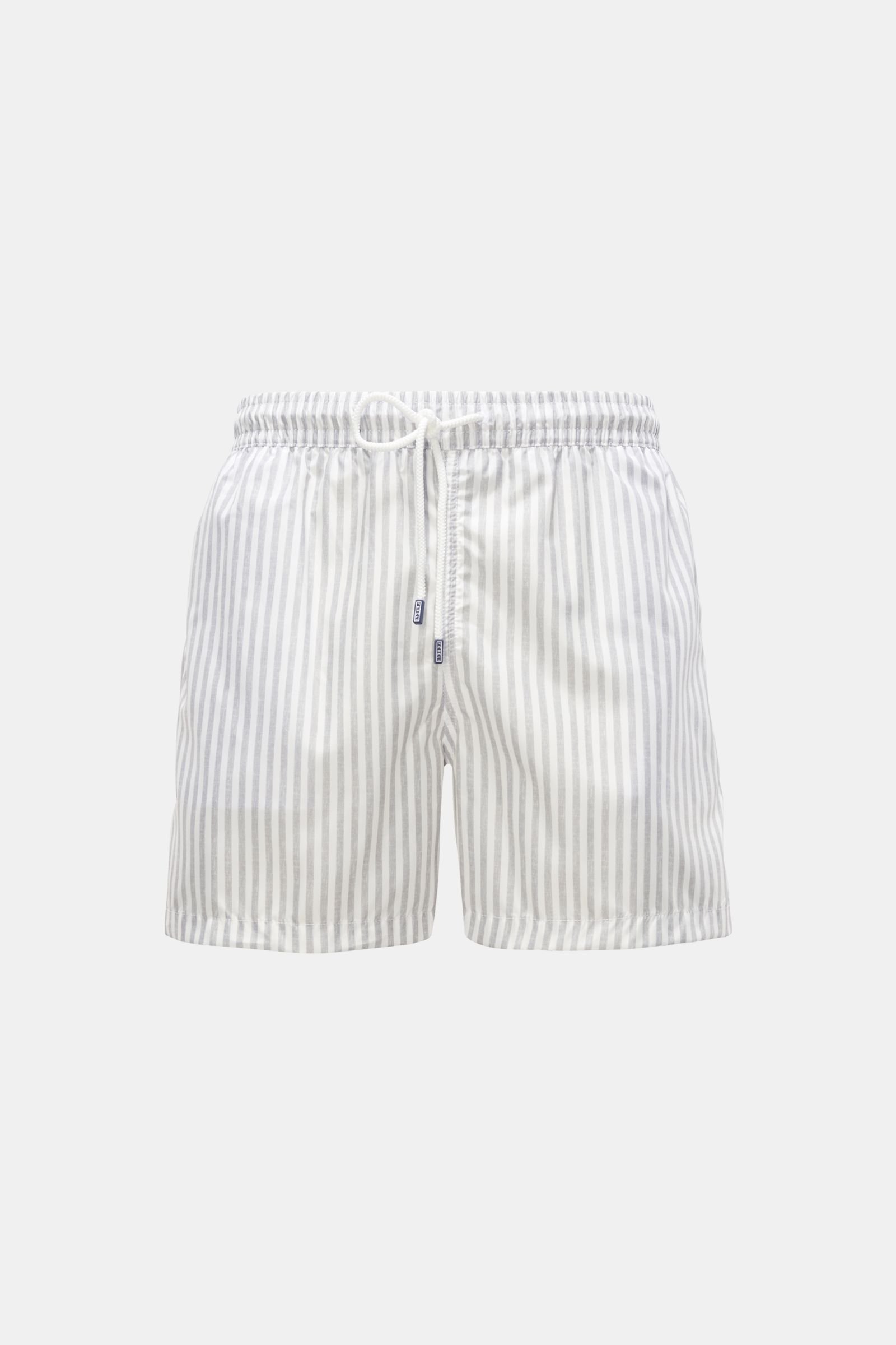 Swim shorts 'Madeira Airstop' light grey/white striped